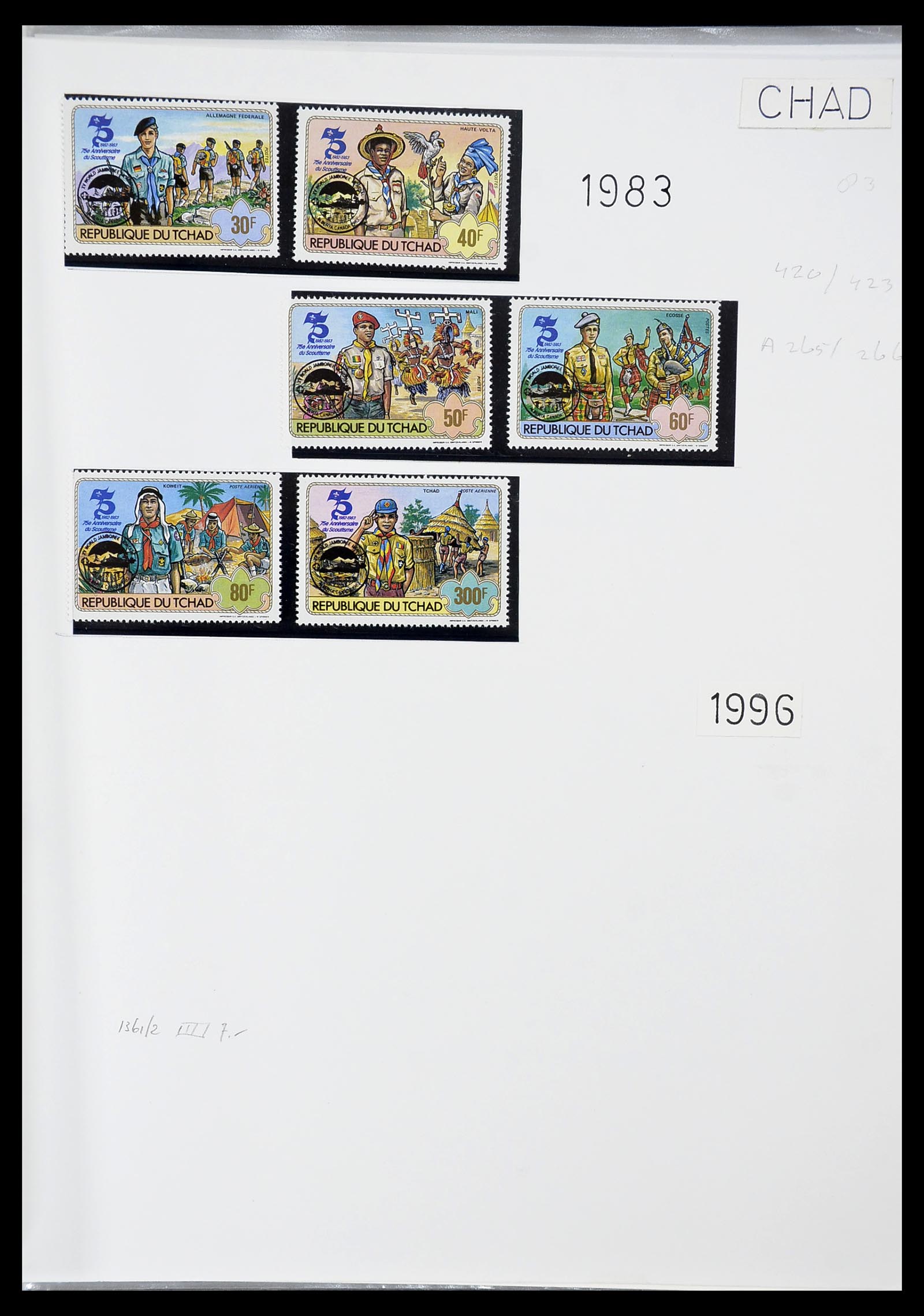 34516 007 - Postzegelverzameling 34516 Motief Scouting 1931-2007.