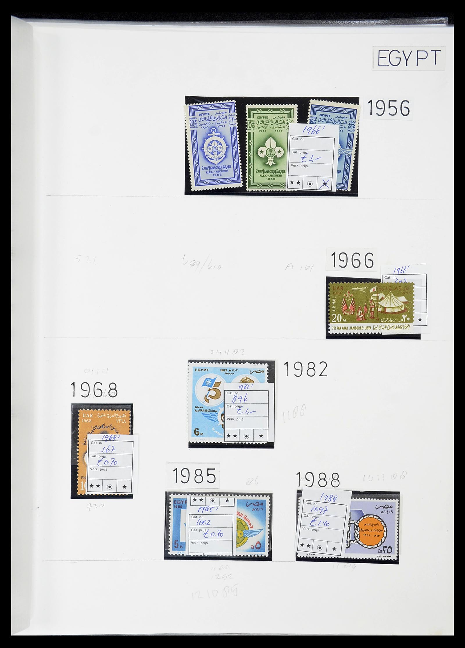 34516 014 - Postzegelverzameling 34516 Motief Scouting 1931-2007.