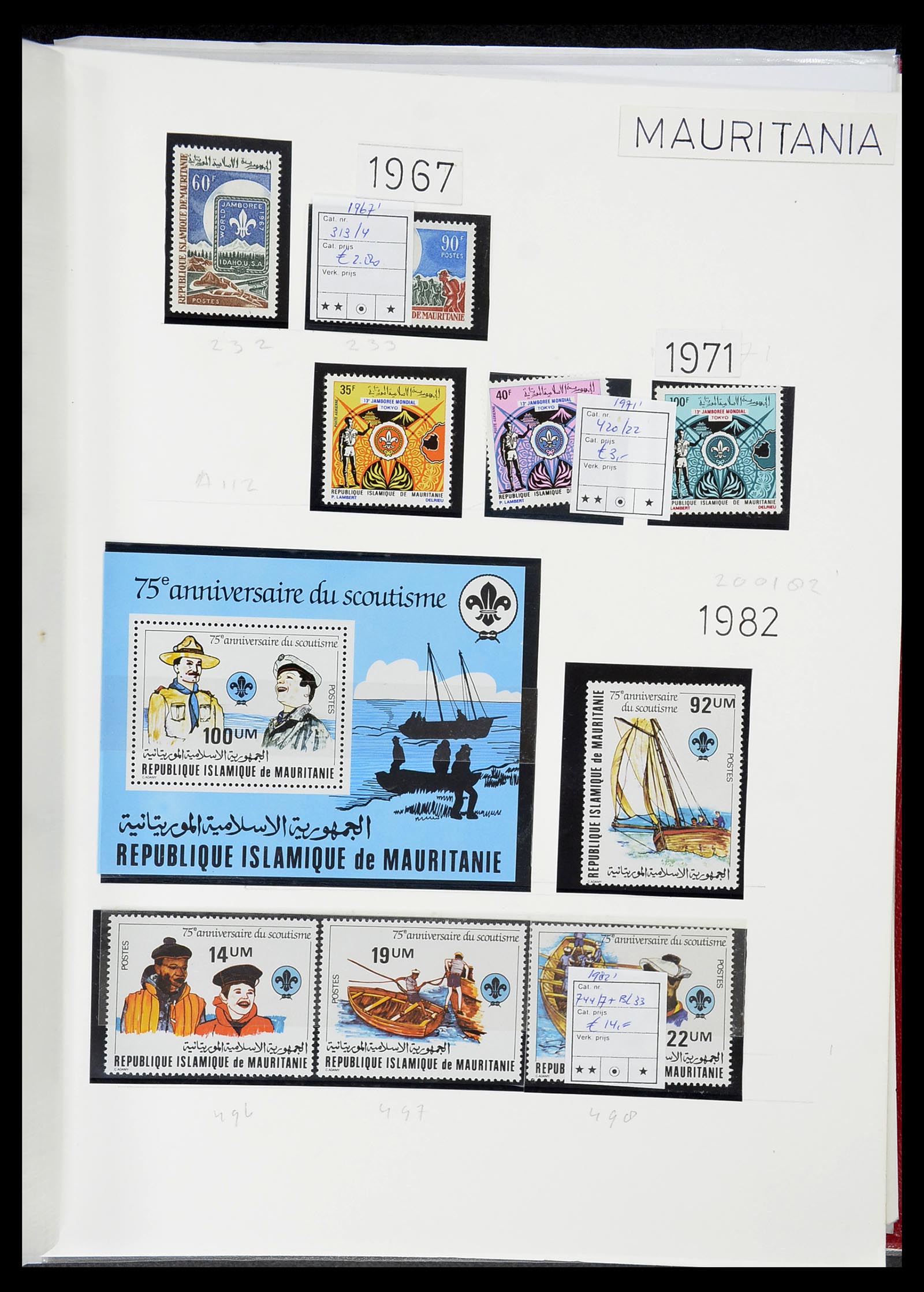 34516 019 - Postzegelverzameling 34516 Motief Scouting 1931-2007.