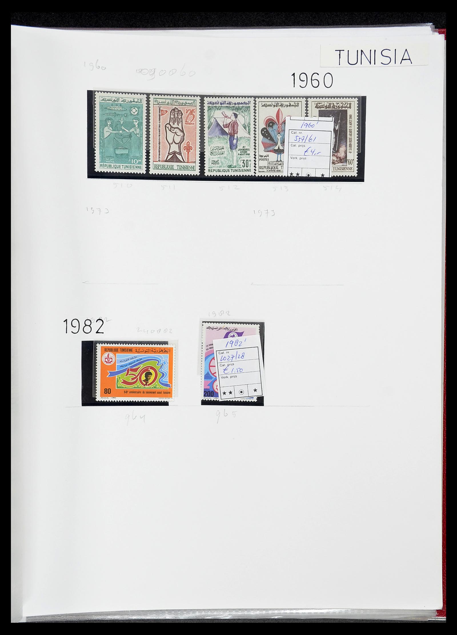 34516 023 - Postzegelverzameling 34516 Motief Scouting 1931-2007.