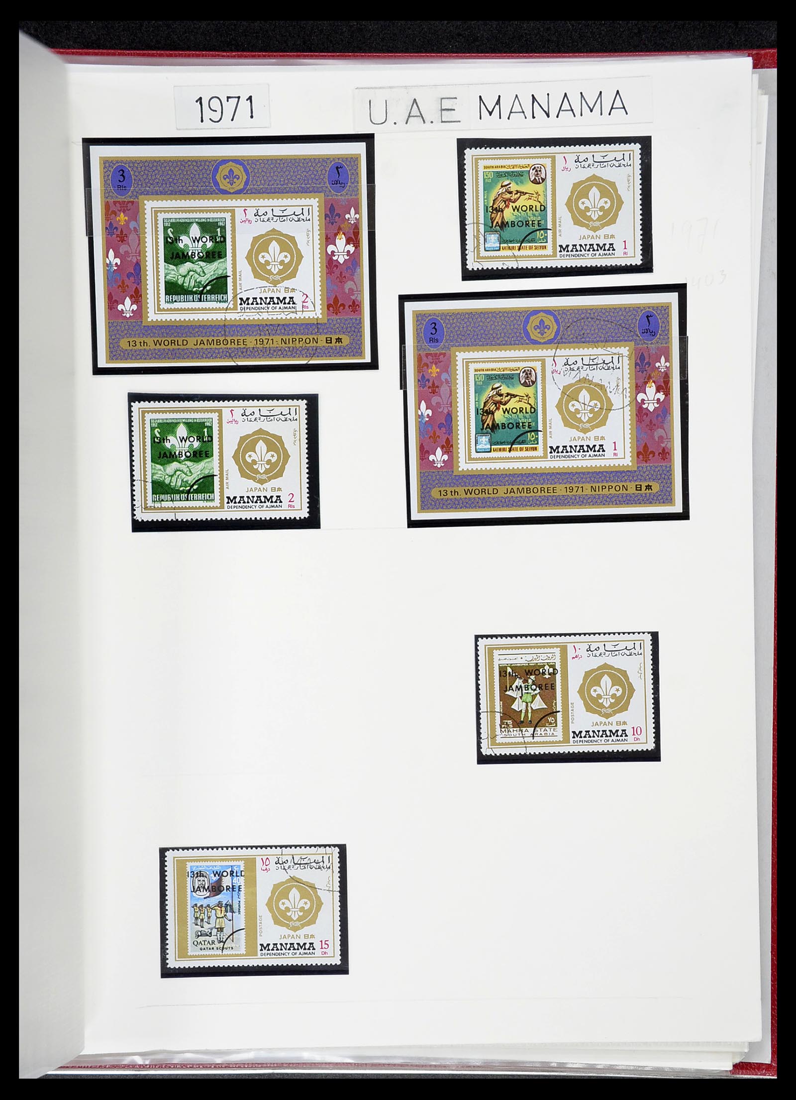 34516 036 - Postzegelverzameling 34516 Motief Scouting 1931-2007.