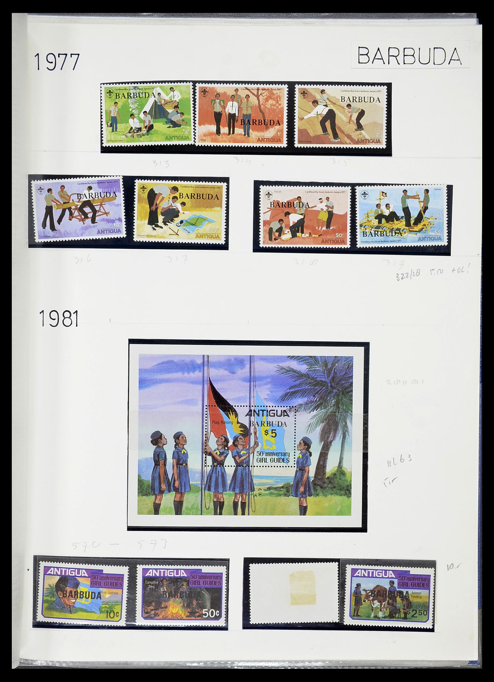 34516 057 - Postzegelverzameling 34516 Motief Scouting 1931-2007.
