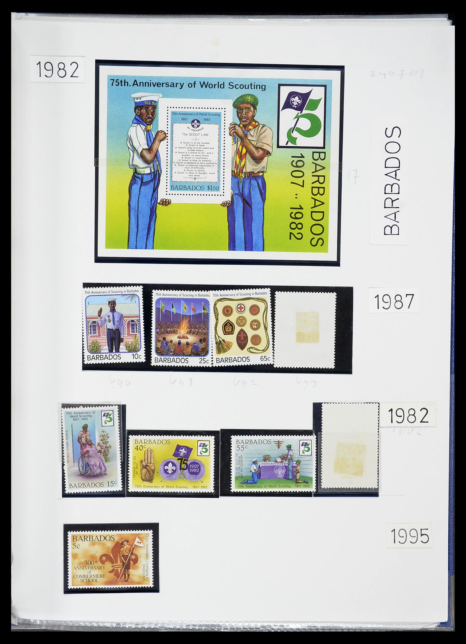 34516 061 - Postzegelverzameling 34516 Motief Scouting 1931-2007.