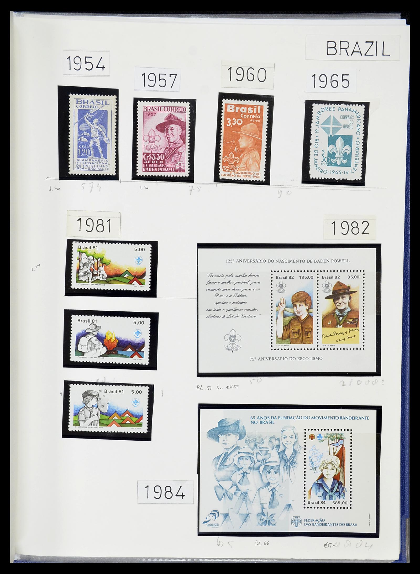 34516 062 - Postzegelverzameling 34516 Motief Scouting 1931-2007.