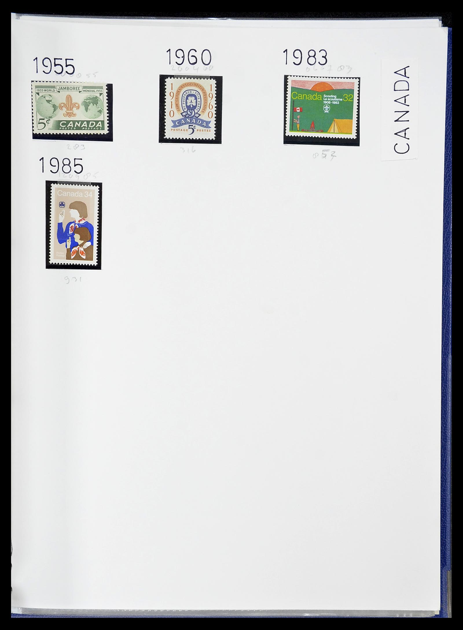 34516 063 - Postzegelverzameling 34516 Motief Scouting 1931-2007.