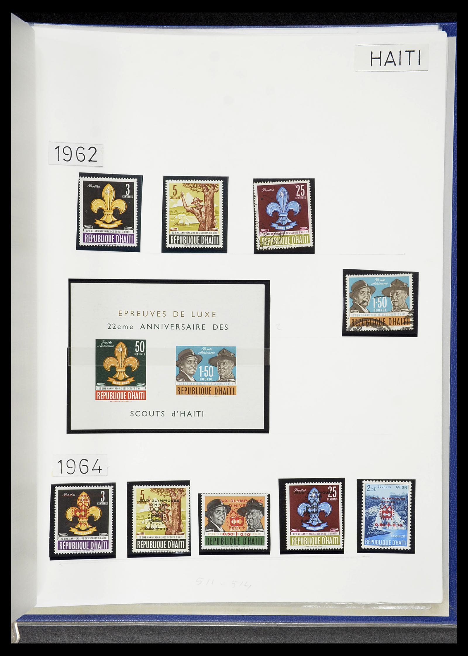 34516 077 - Postzegelverzameling 34516 Motief Scouting 1931-2007.