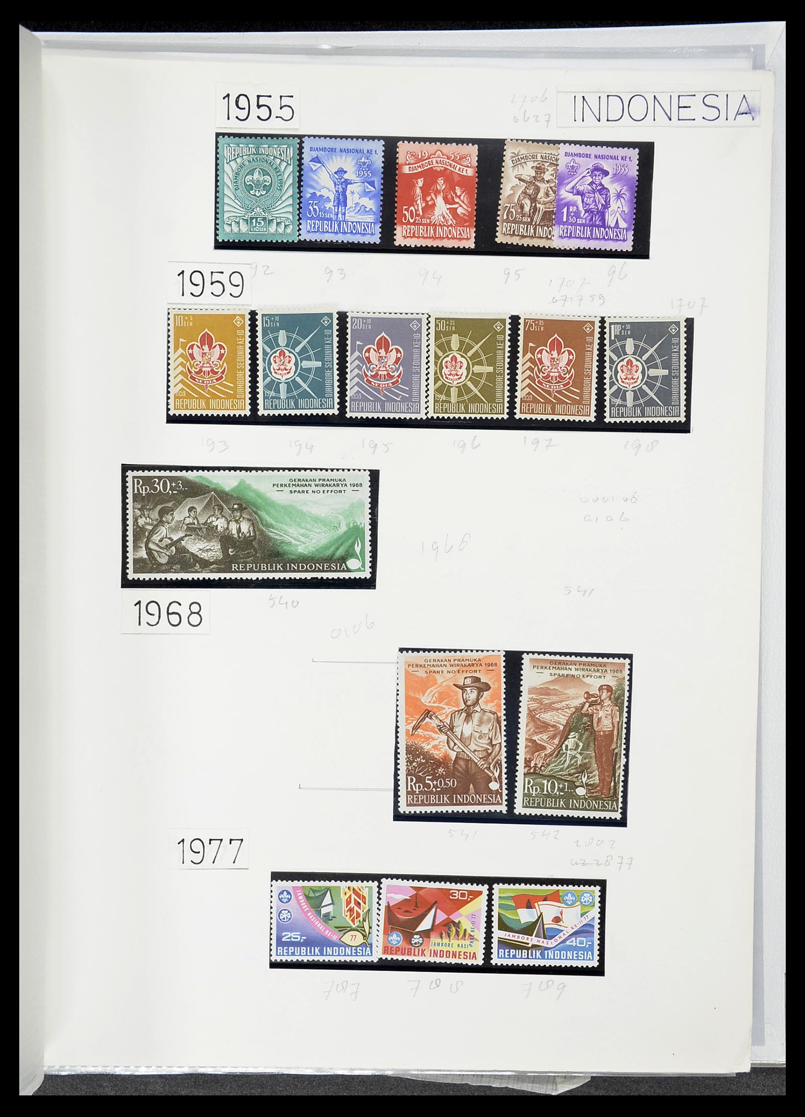 34516 090 - Postzegelverzameling 34516 Motief Scouting 1931-2007.