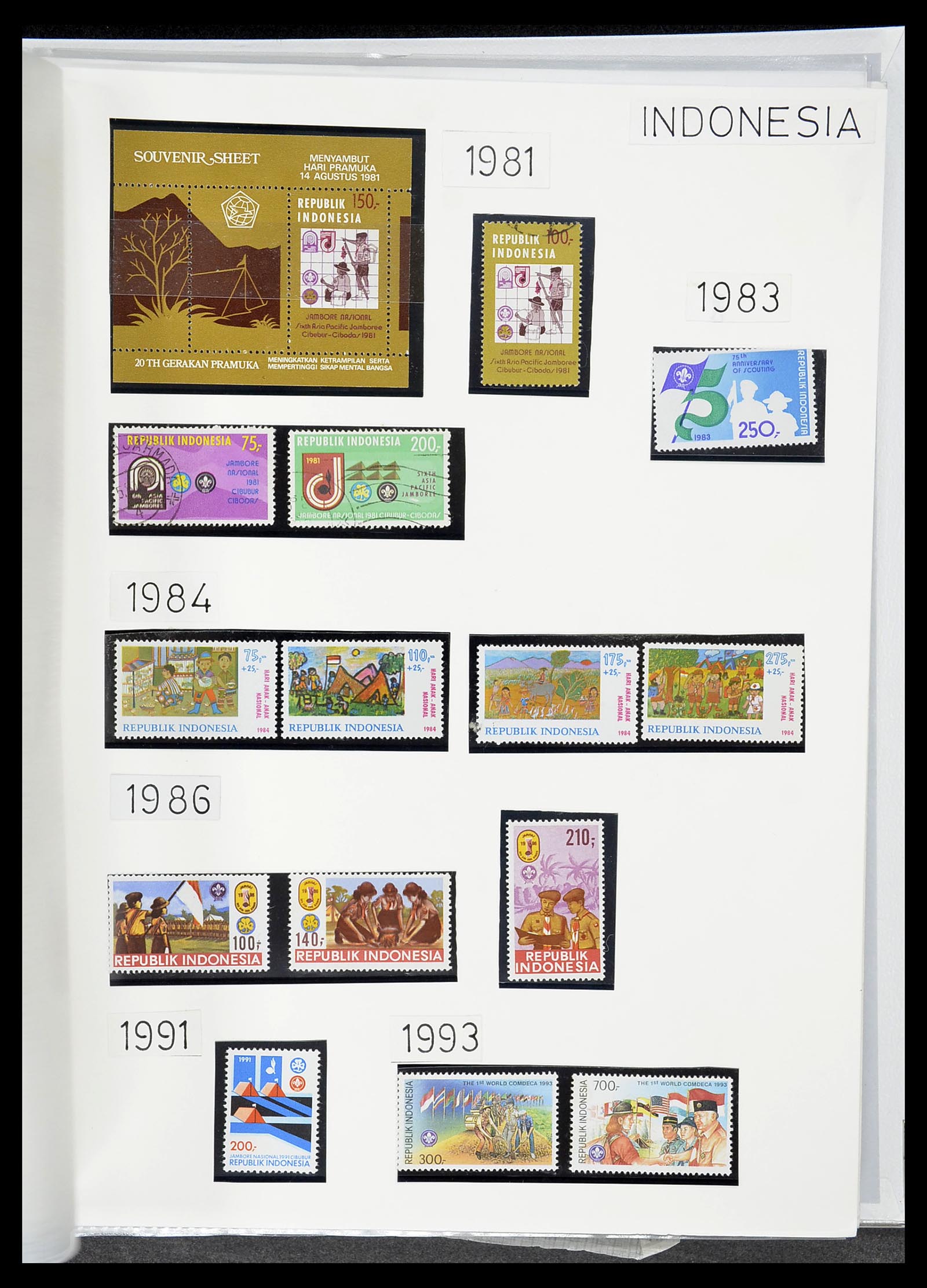 34516 091 - Postzegelverzameling 34516 Motief Scouting 1931-2007.