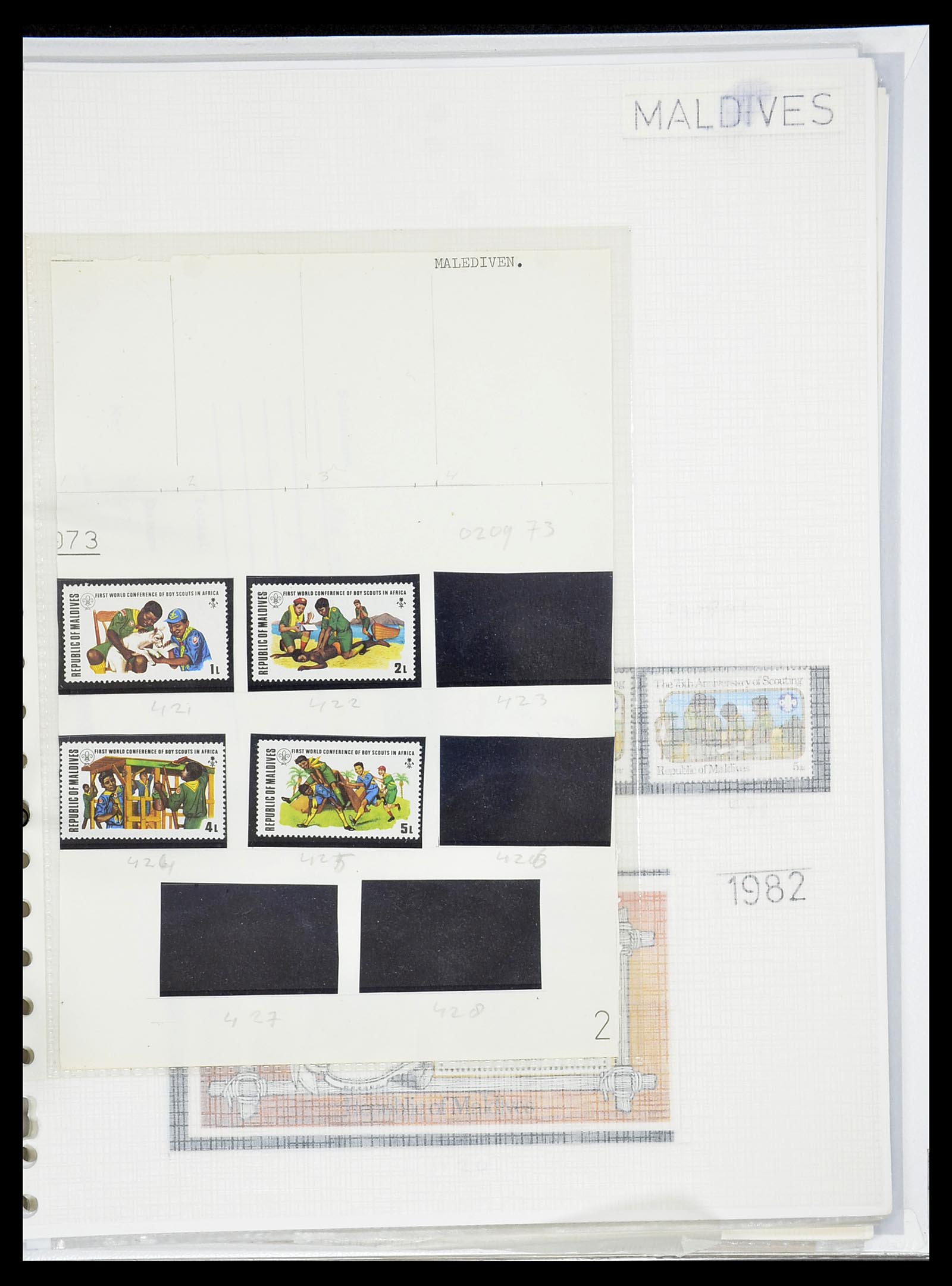34516 099 - Postzegelverzameling 34516 Motief Scouting 1931-2007.