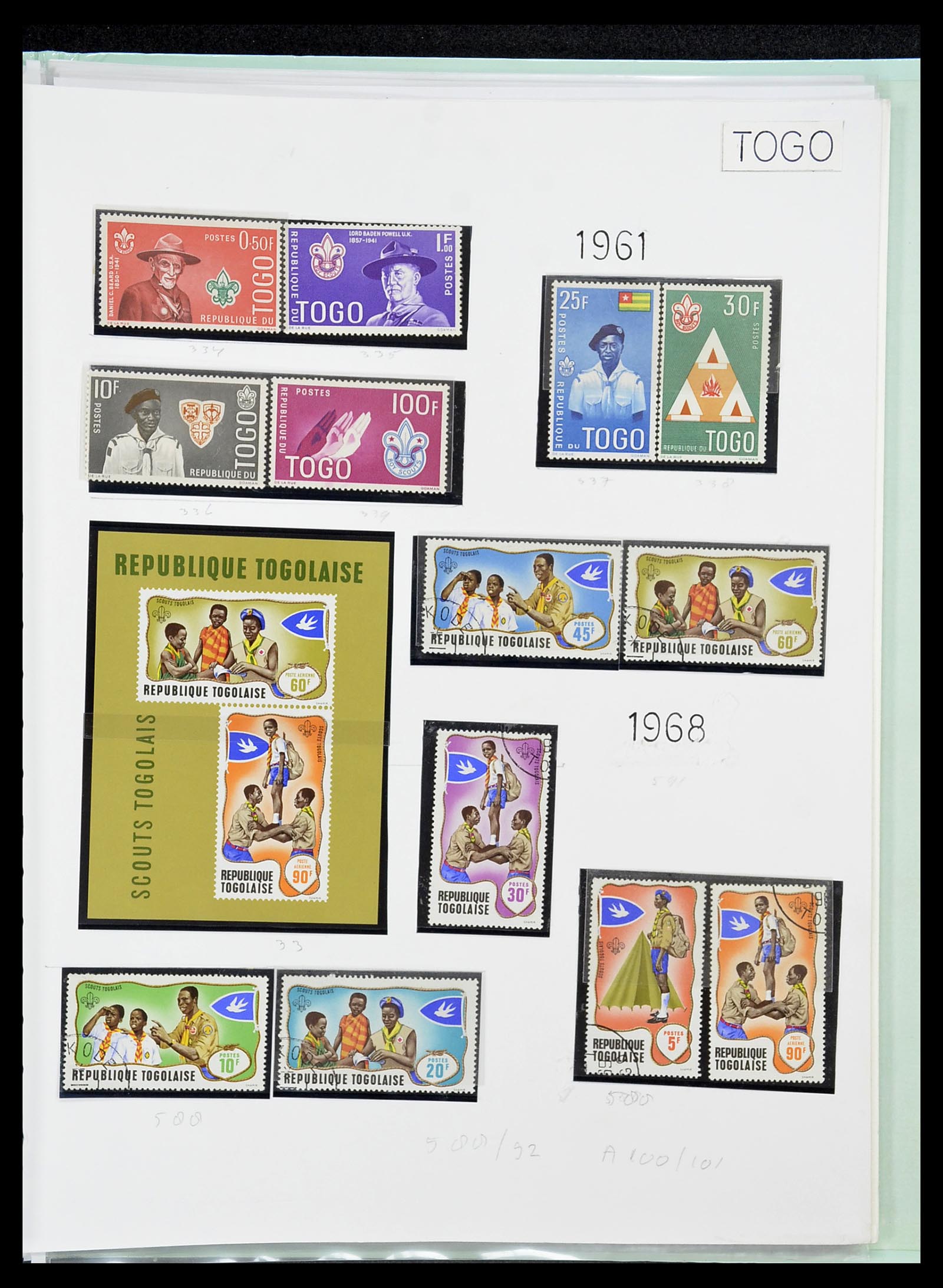 34516 163 - Postzegelverzameling 34516 Motief Scouting 1931-2007.