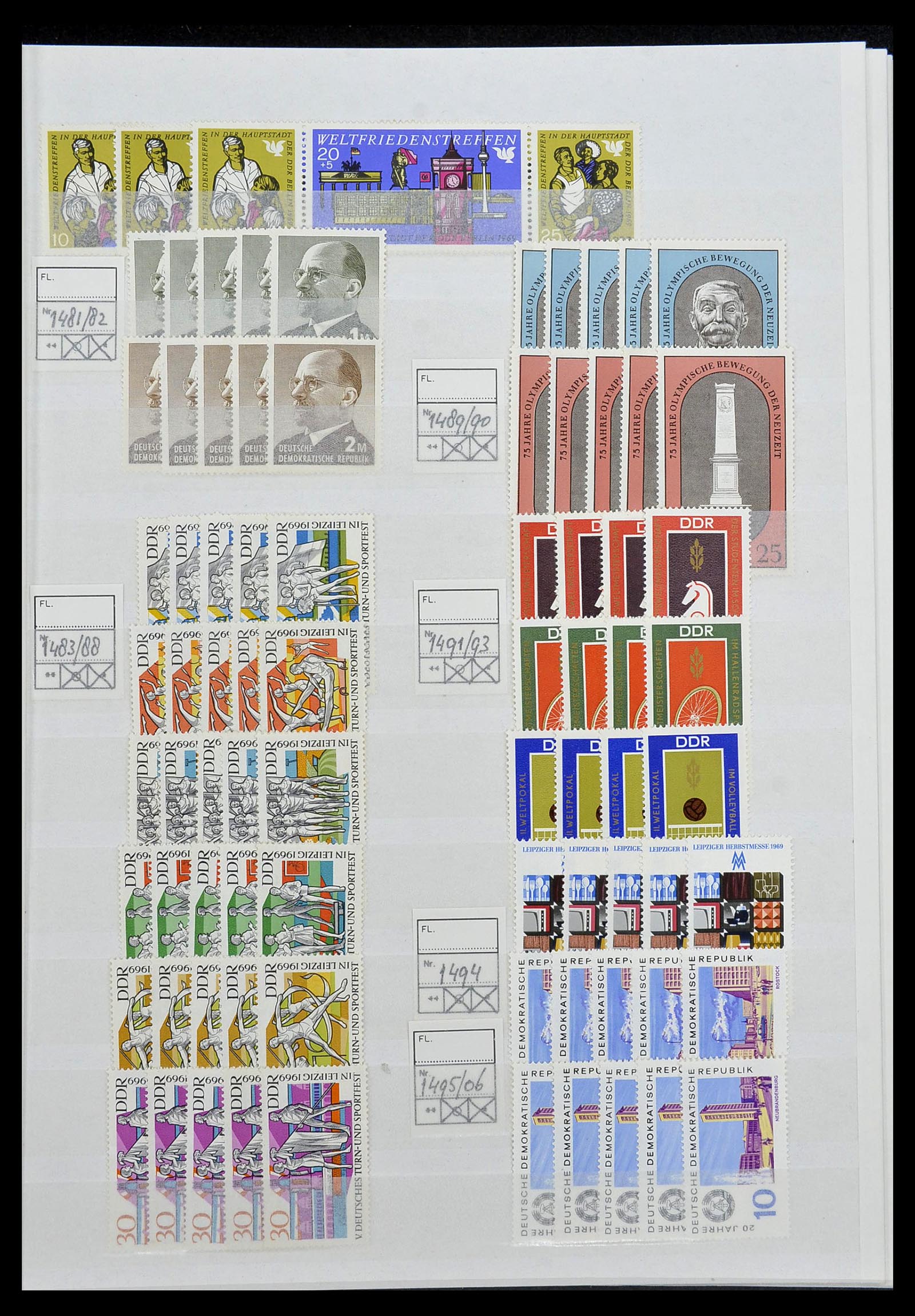 34517 070 - Postzegelverzameling 34517 DDR 1949-1990.