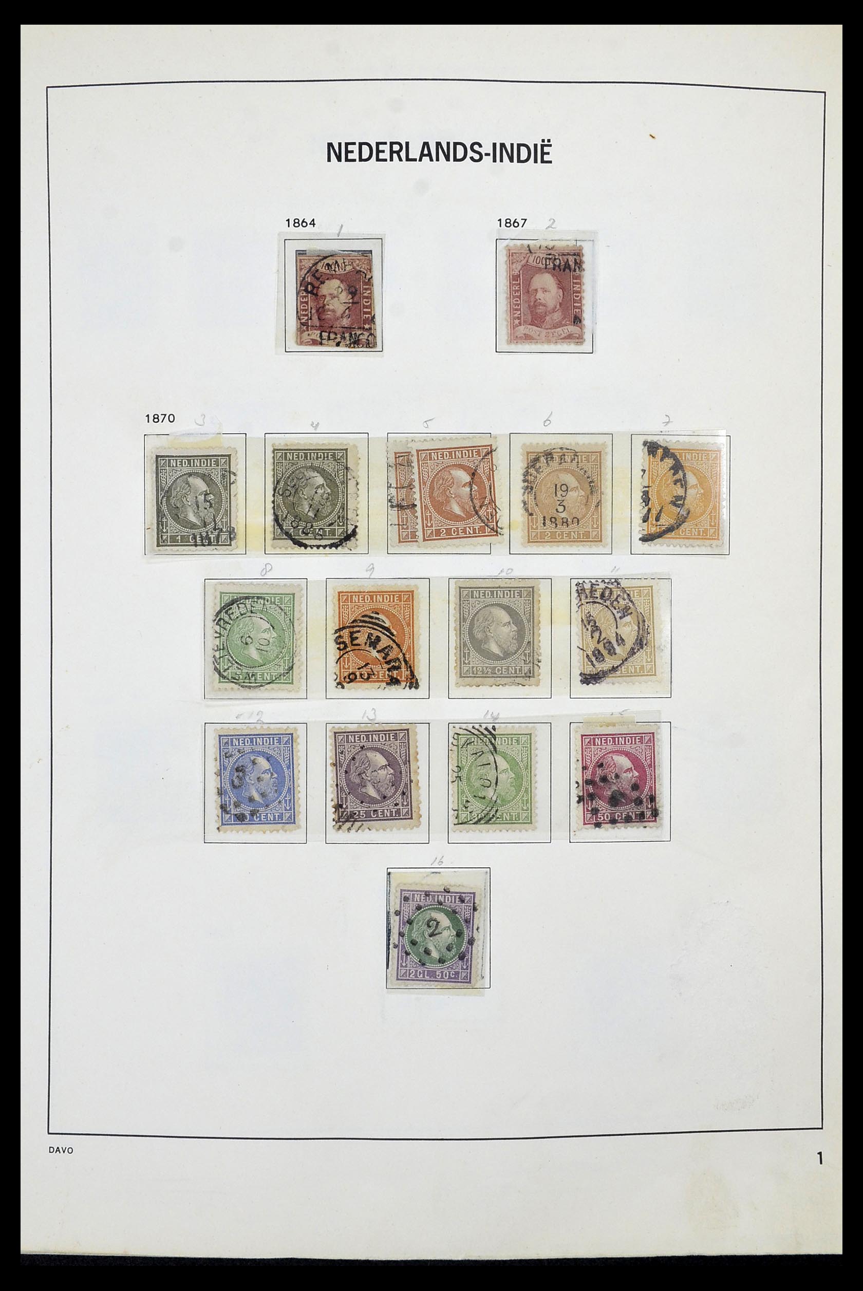 34520 001 - Postzegelverzameling 34520 Overzeese gebiedsdelen 1864-1975.