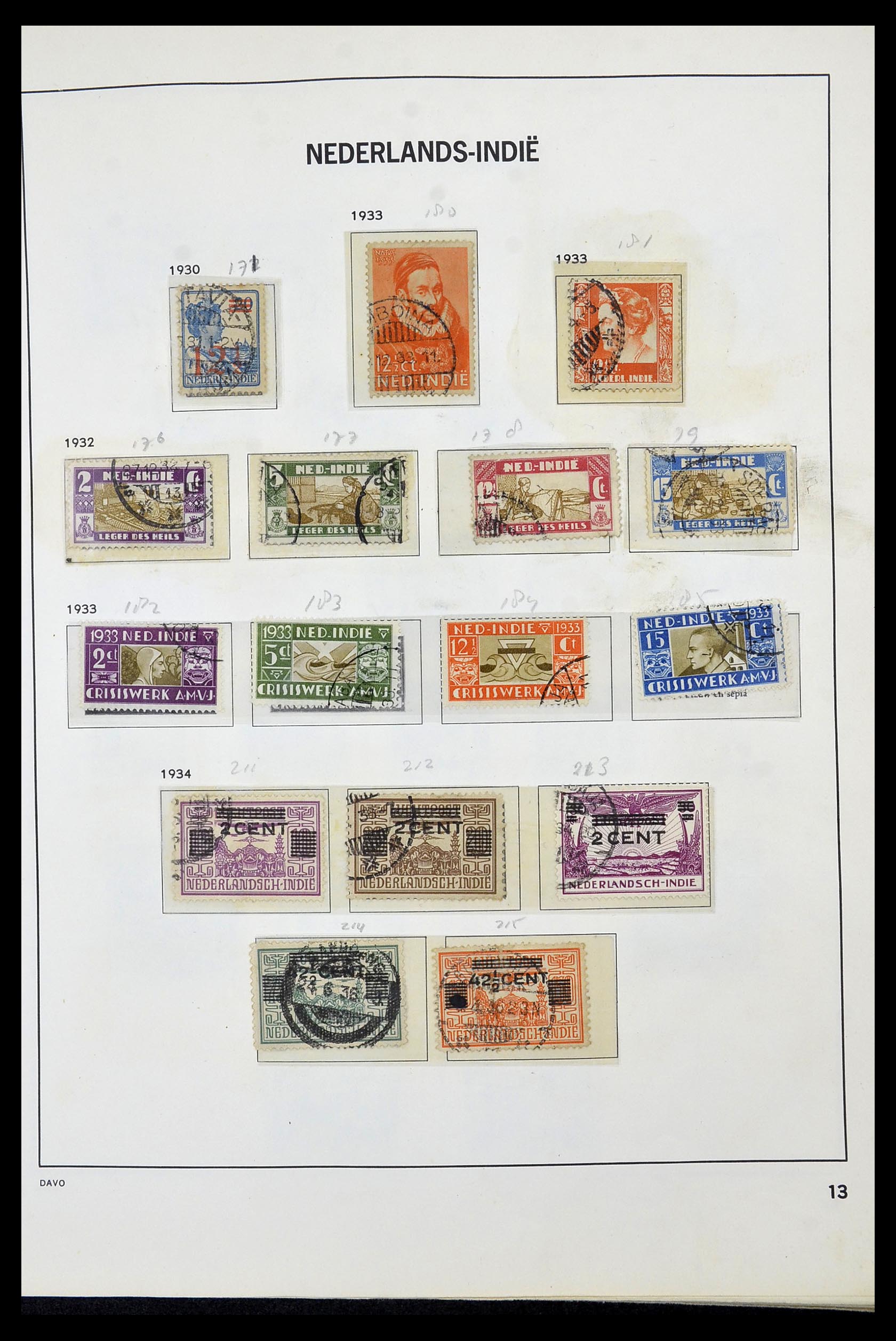 34520 013 - Postzegelverzameling 34520 Overzeese gebiedsdelen 1864-1975.