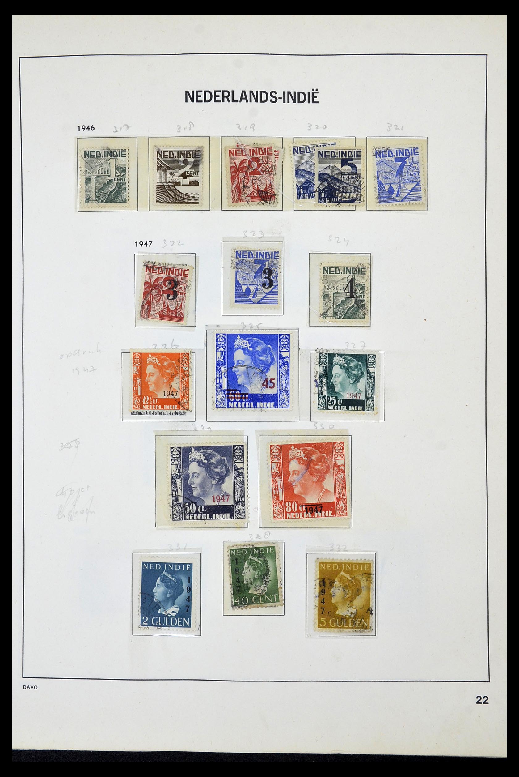34520 022 - Postzegelverzameling 34520 Overzeese gebiedsdelen 1864-1975.