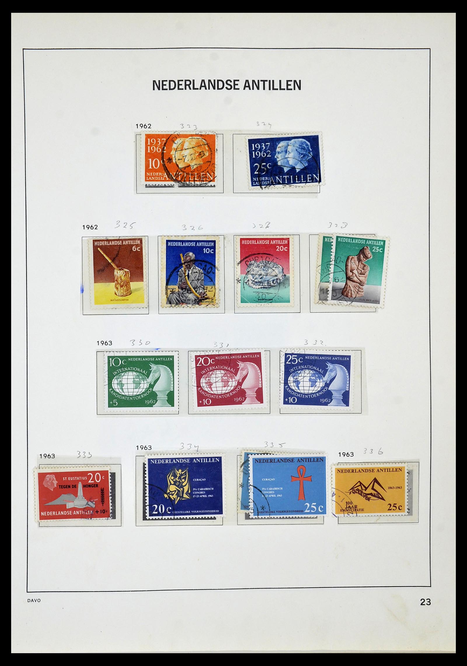 34520 063 - Stamp Collection 34520 Dutch territories 1864-1975.