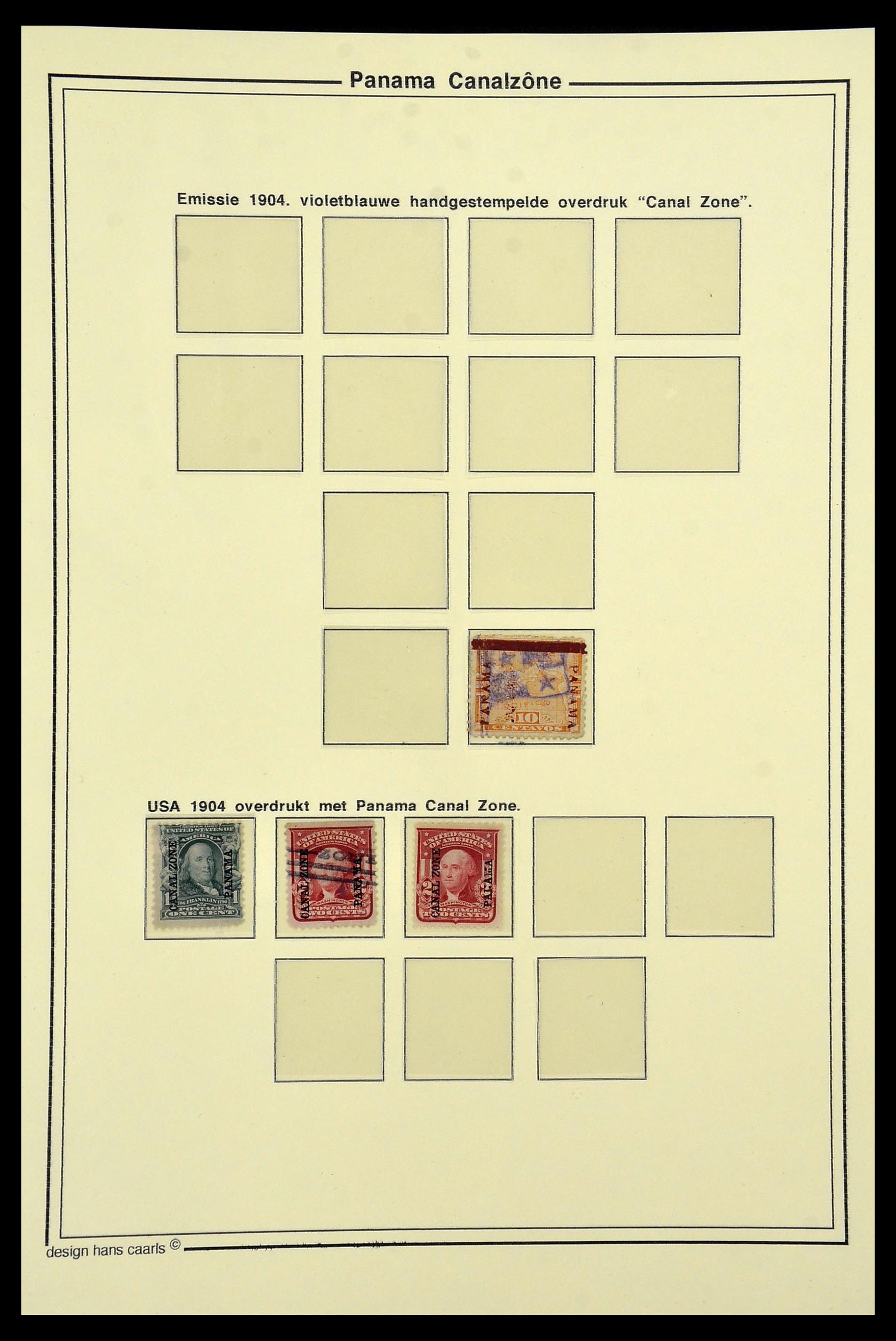 34521 001 - Postzegelverzameling 34521 USA kanaalzone 1904-1951.