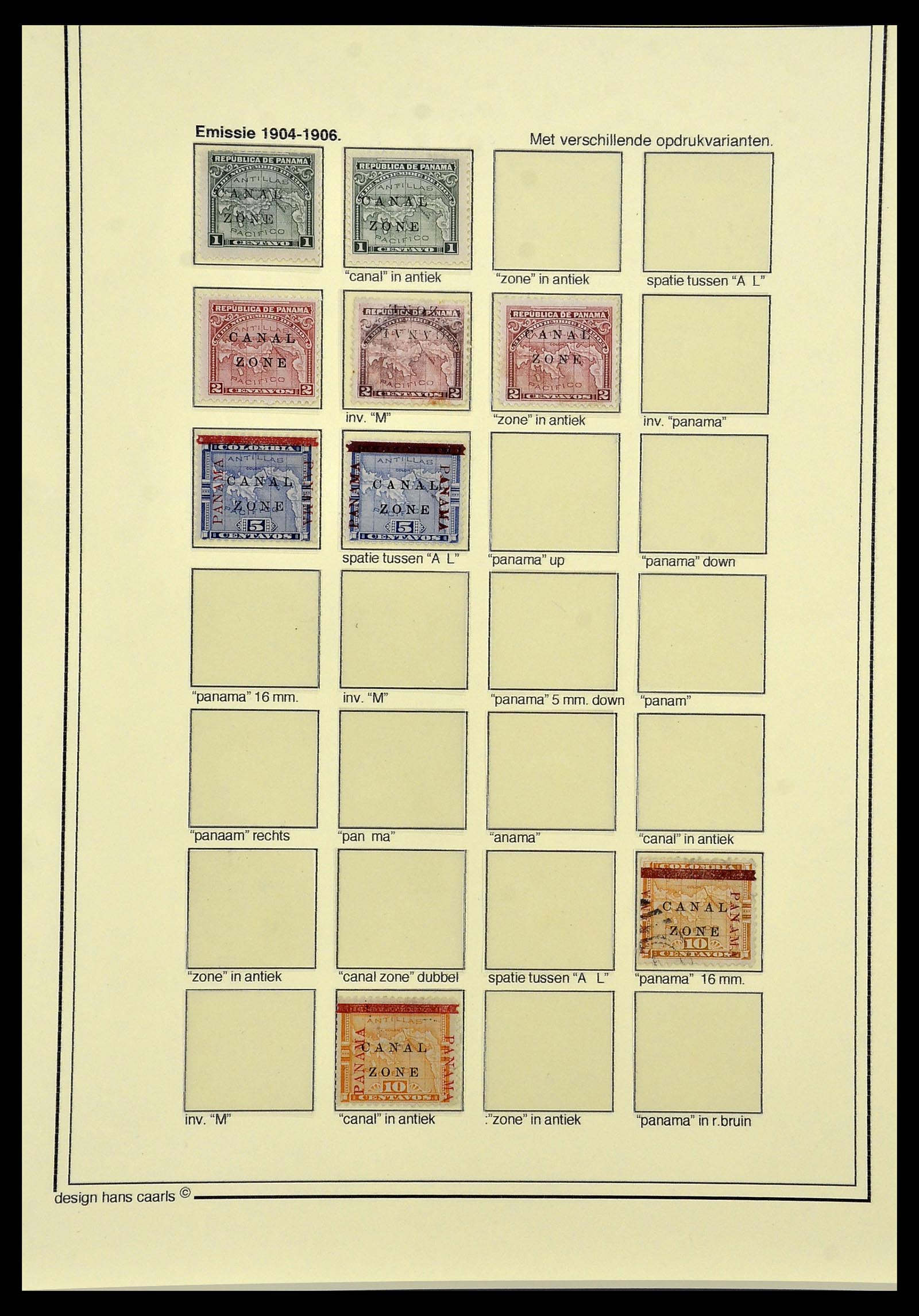 34521 002 - Postzegelverzameling 34521 USA kanaalzone 1904-1951.