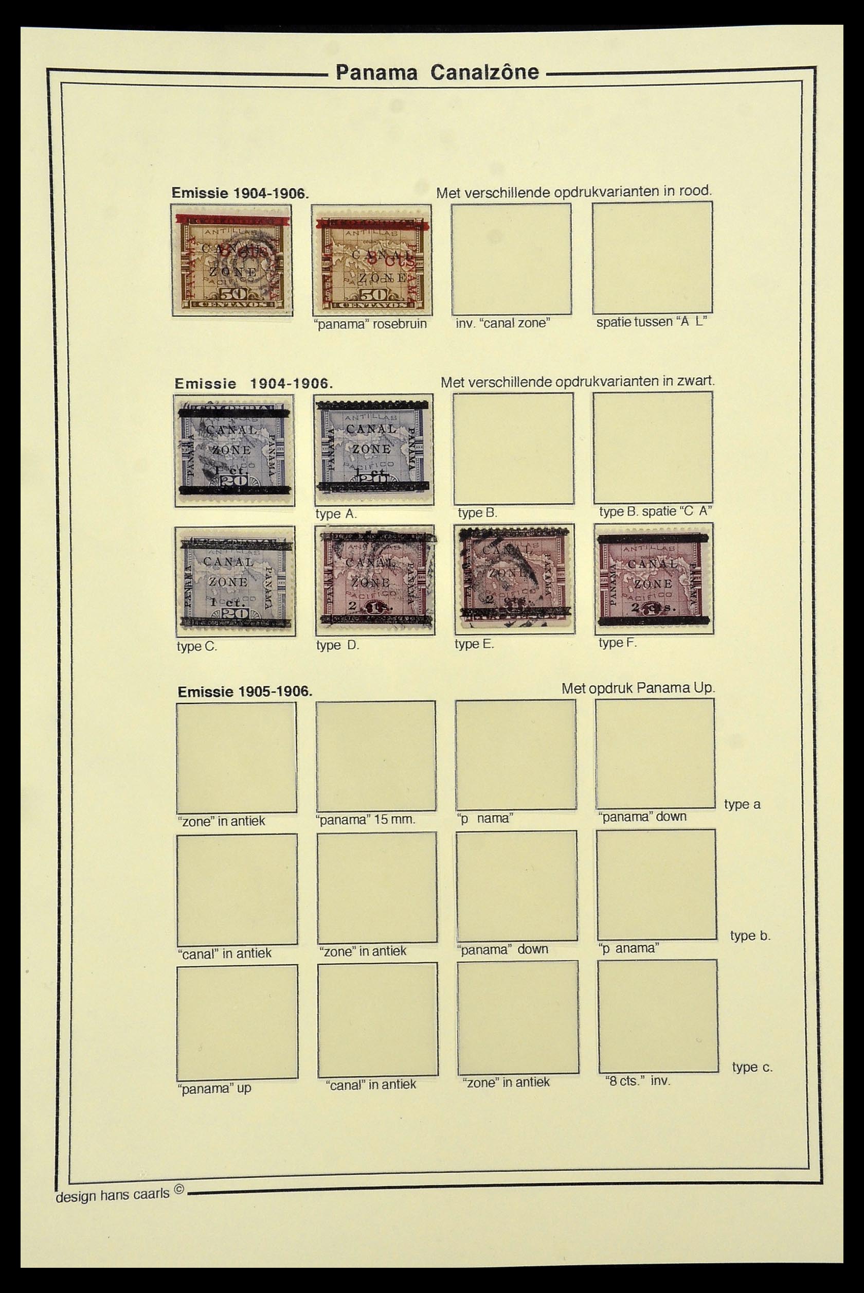34521 003 - Stamp Collection 34521 USA canal zone 1904-1951.