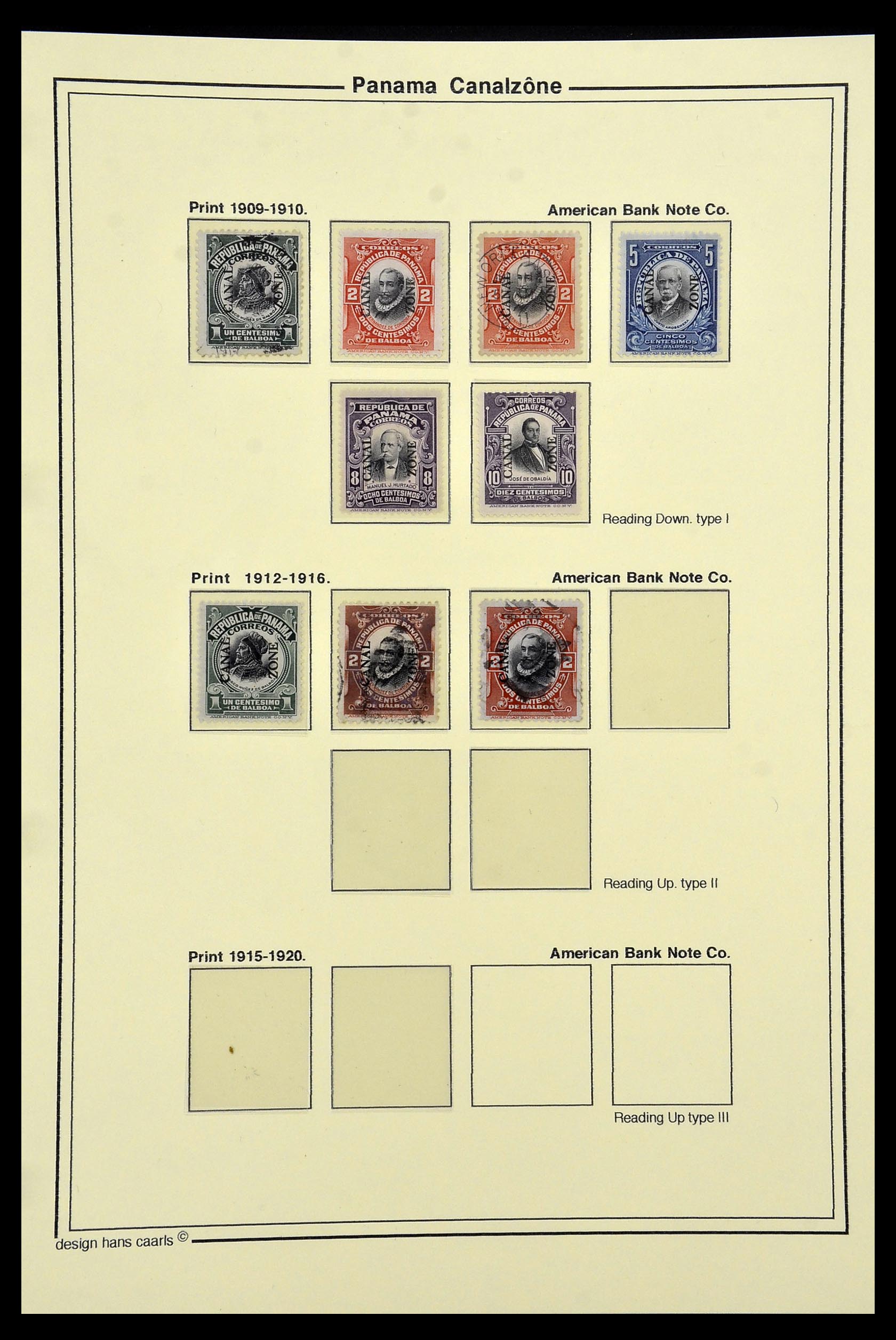 34521 005 - Postzegelverzameling 34521 USA kanaalzone 1904-1951.
