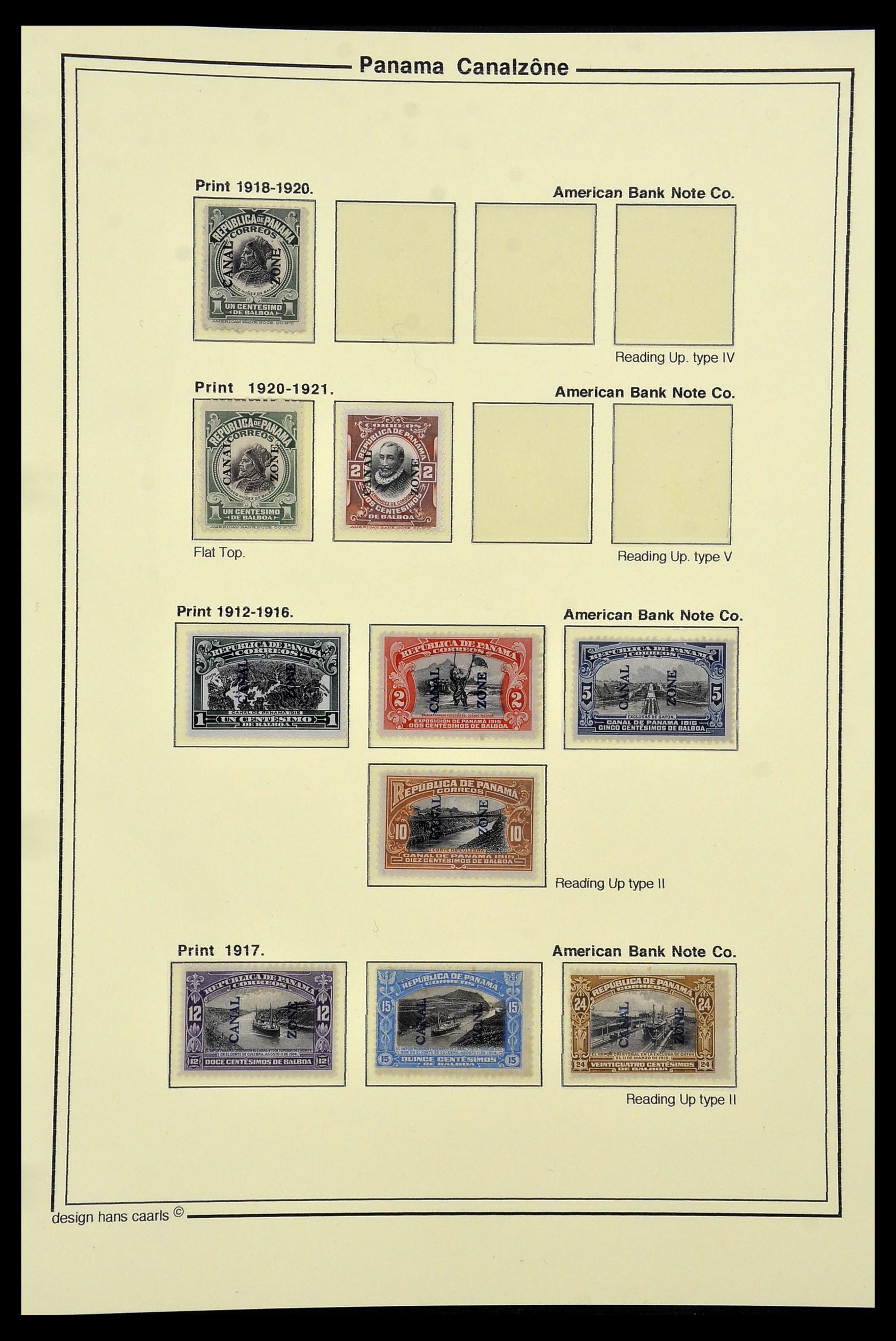 34521 006 - Postzegelverzameling 34521 USA kanaalzone 1904-1951.