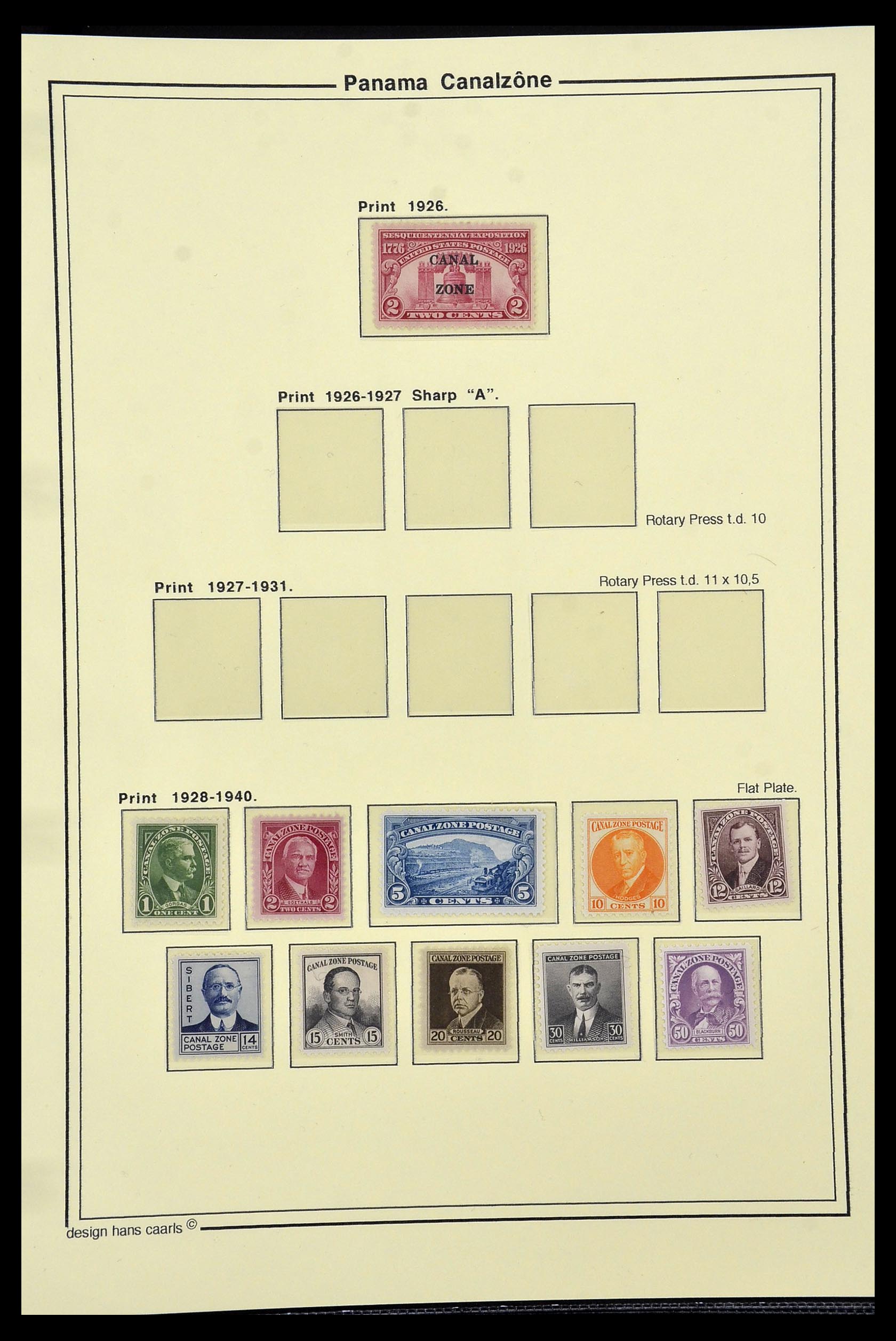 34521 009 - Postzegelverzameling 34521 USA kanaalzone 1904-1951.