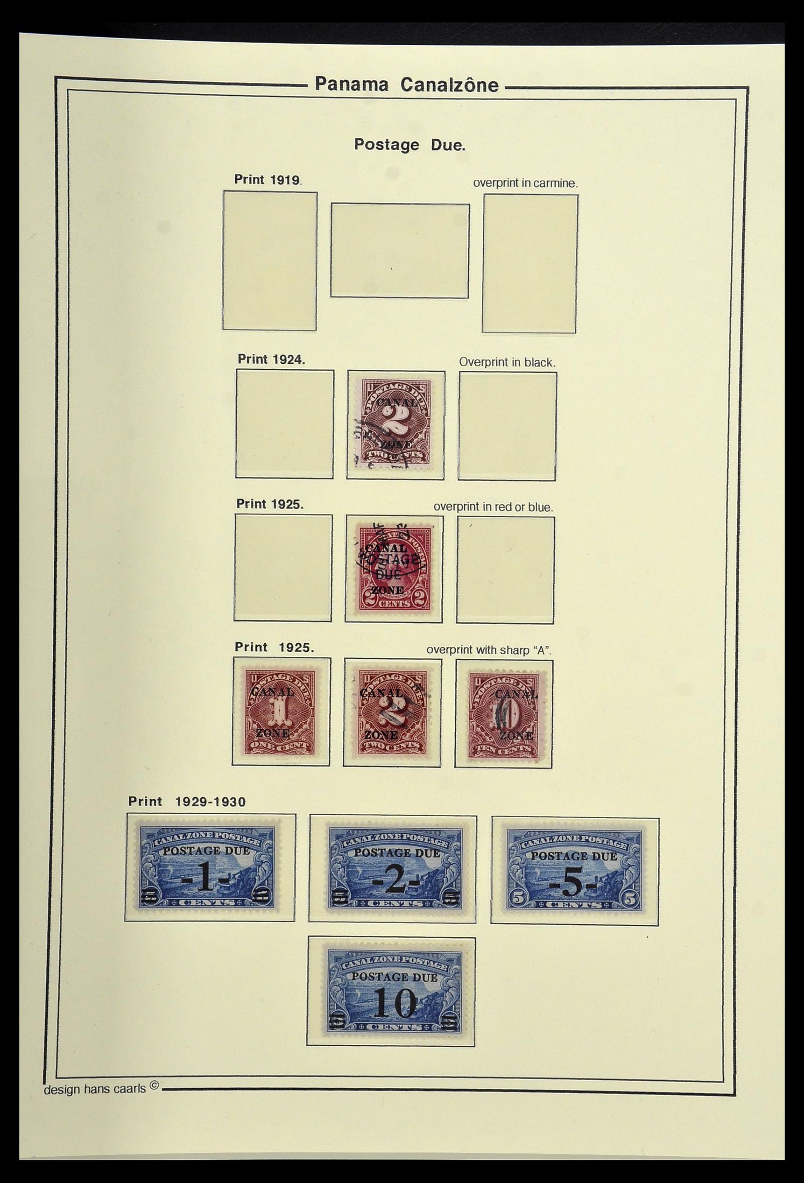 34521 015 - Postzegelverzameling 34521 USA kanaalzone 1904-1951.