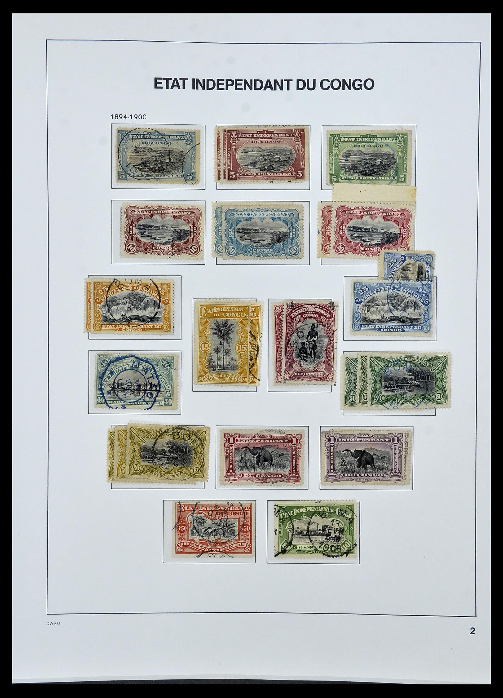 34522 002 - Postzegelverzameling 34522 Belgisch Congo 1886-1960.