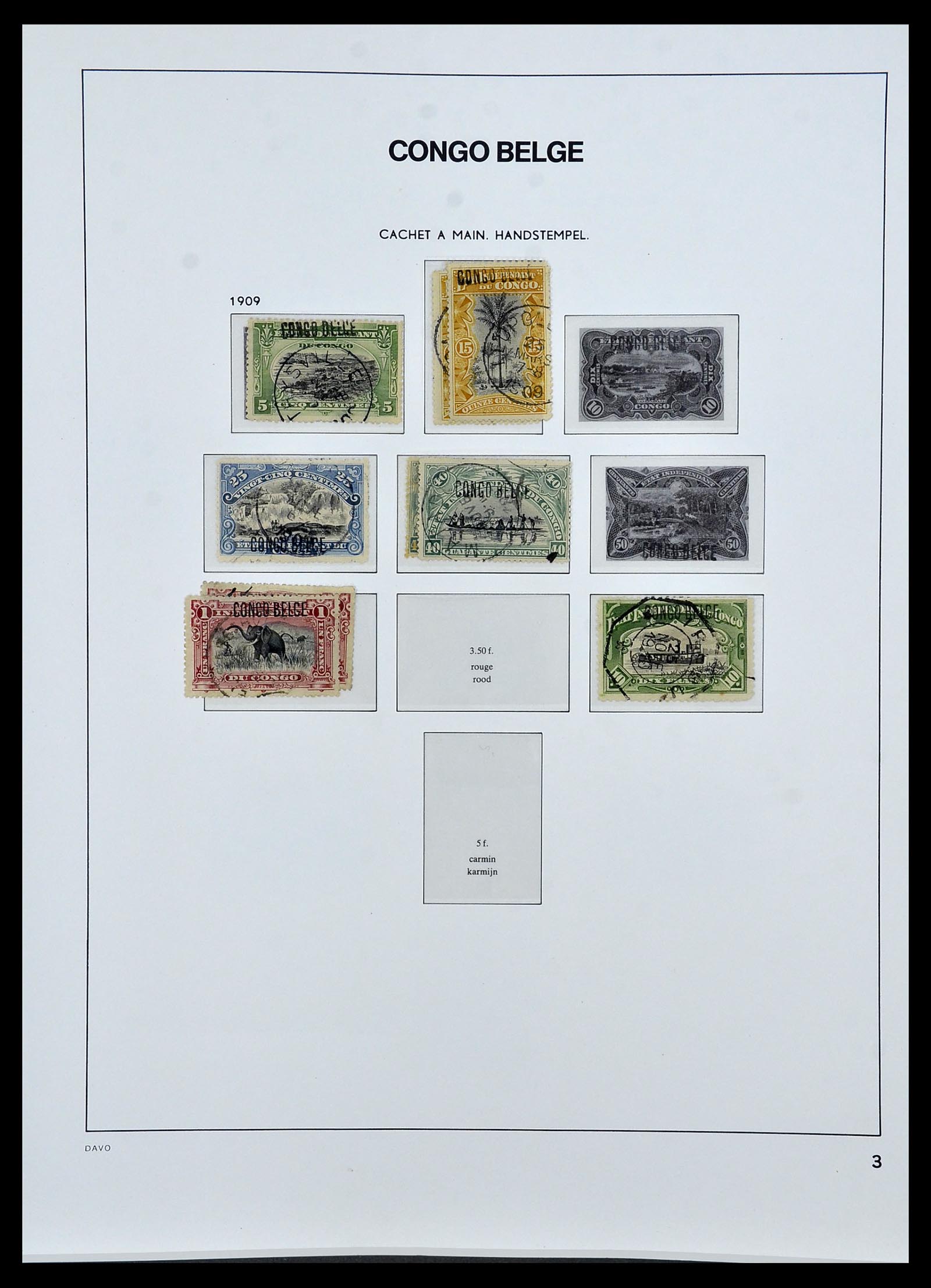 34522 003 - Postzegelverzameling 34522 Belgisch Congo 1886-1960.