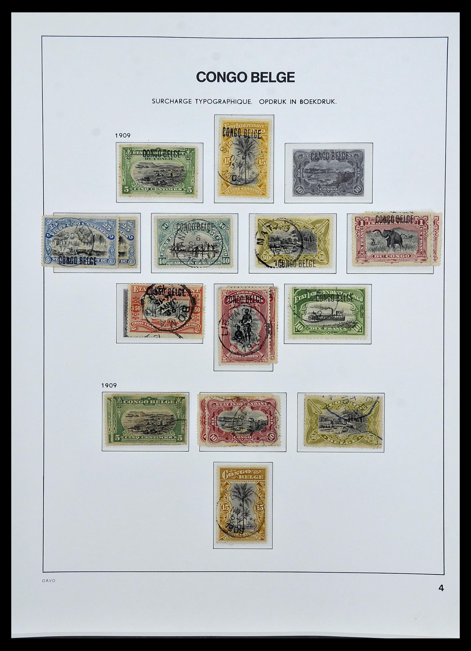 34522 004 - Postzegelverzameling 34522 Belgisch Congo 1886-1960.