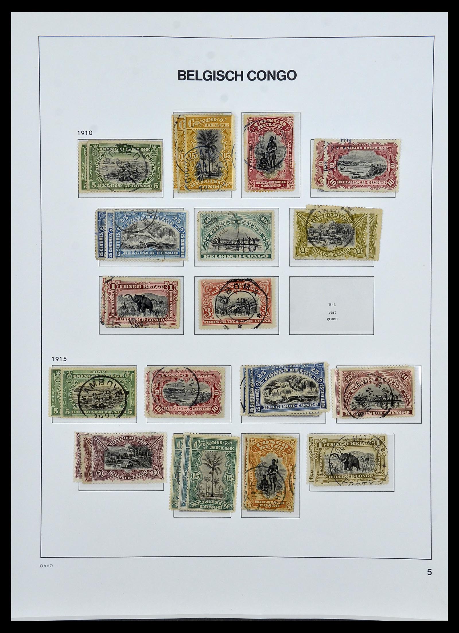 34522 005 - Postzegelverzameling 34522 Belgisch Congo 1886-1960.
