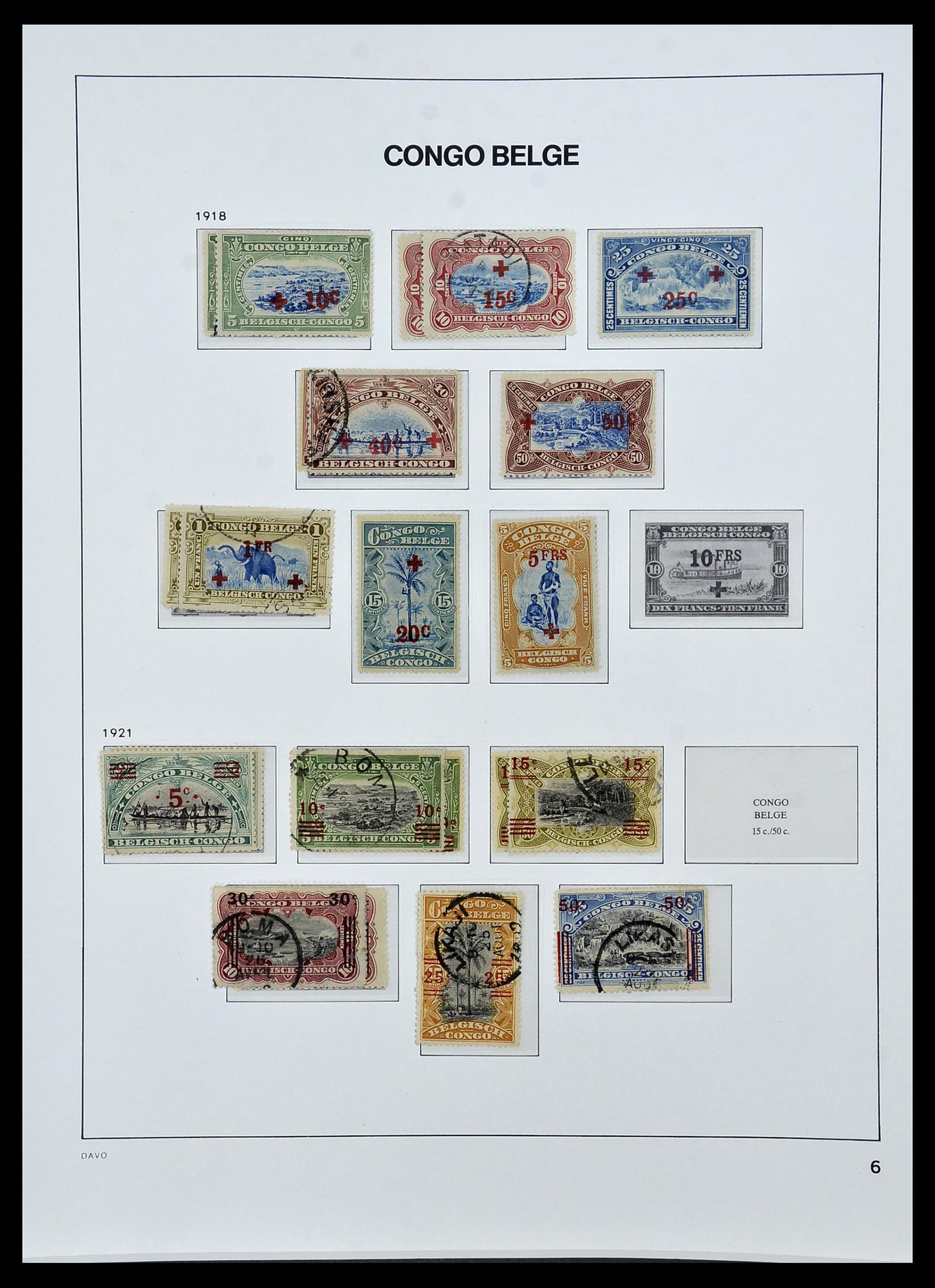 34522 006 - Postzegelverzameling 34522 Belgisch Congo 1886-1960.