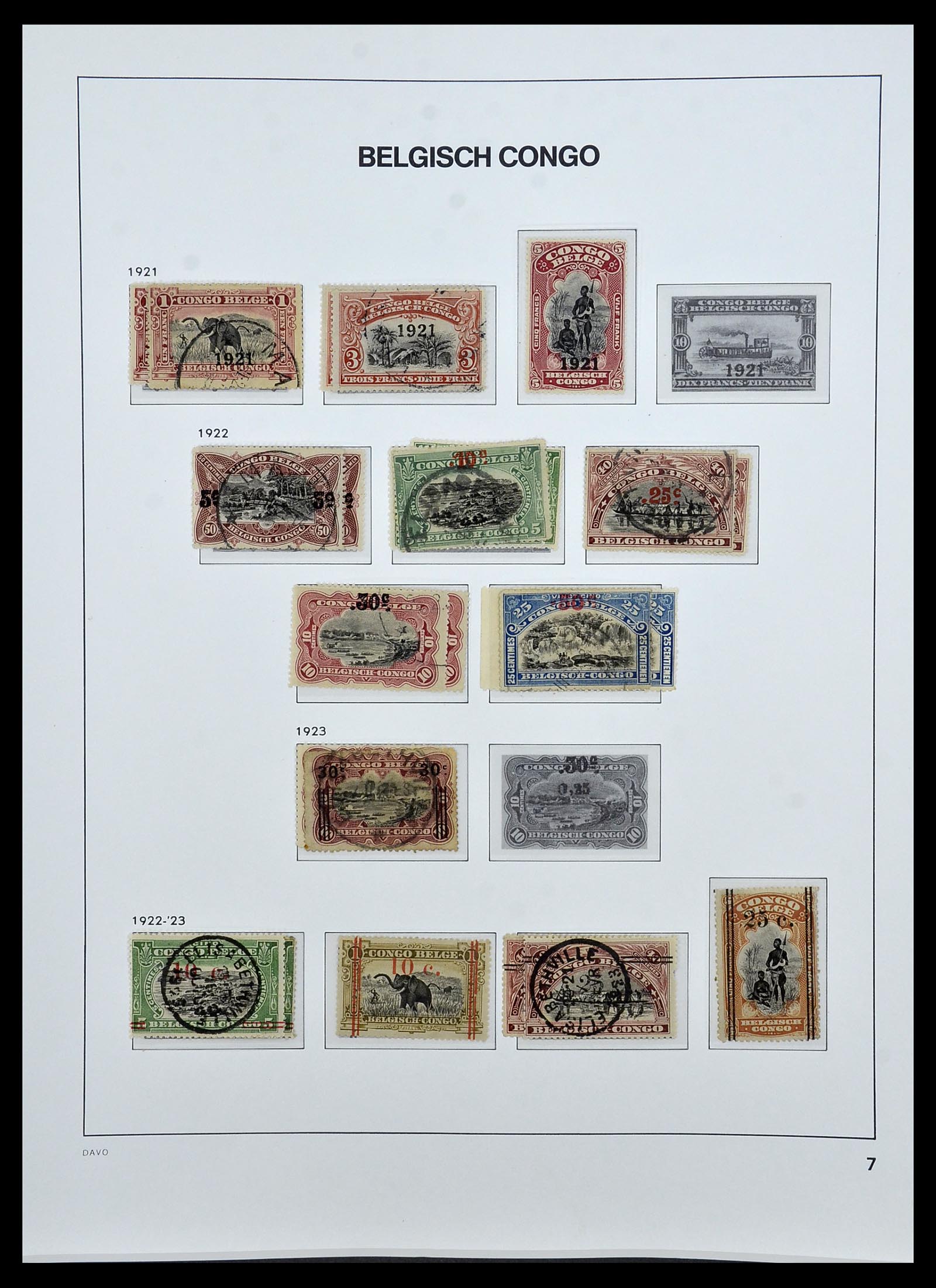 34522 007 - Postzegelverzameling 34522 Belgisch Congo 1886-1960.