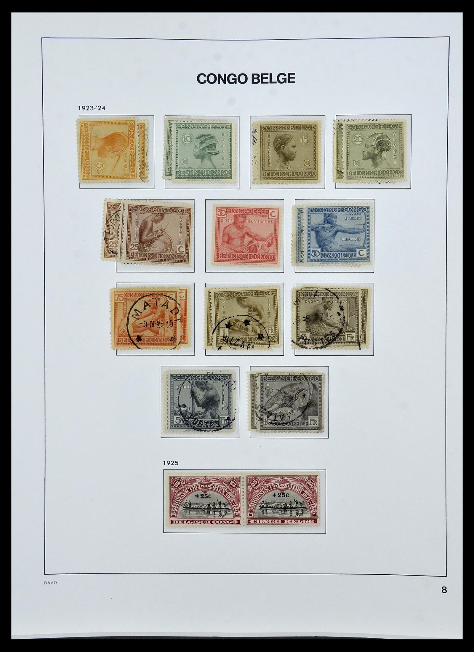 34522 008 - Postzegelverzameling 34522 Belgisch Congo 1886-1960.