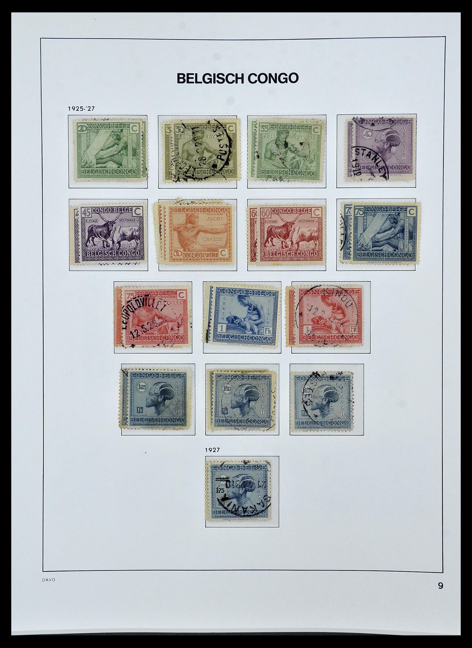 34522 009 - Postzegelverzameling 34522 Belgisch Congo 1886-1960.