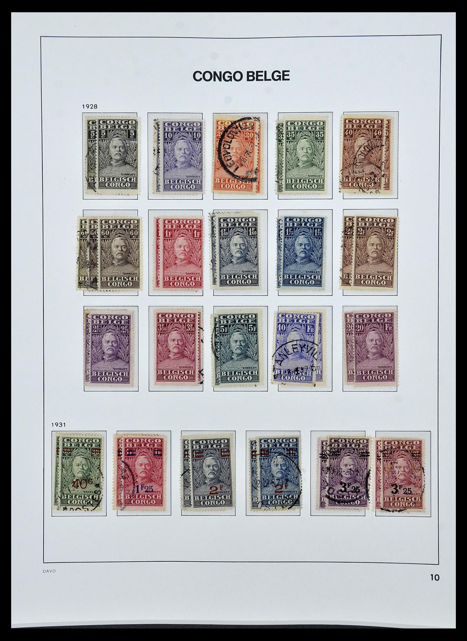 34522 010 - Postzegelverzameling 34522 Belgisch Congo 1886-1960.