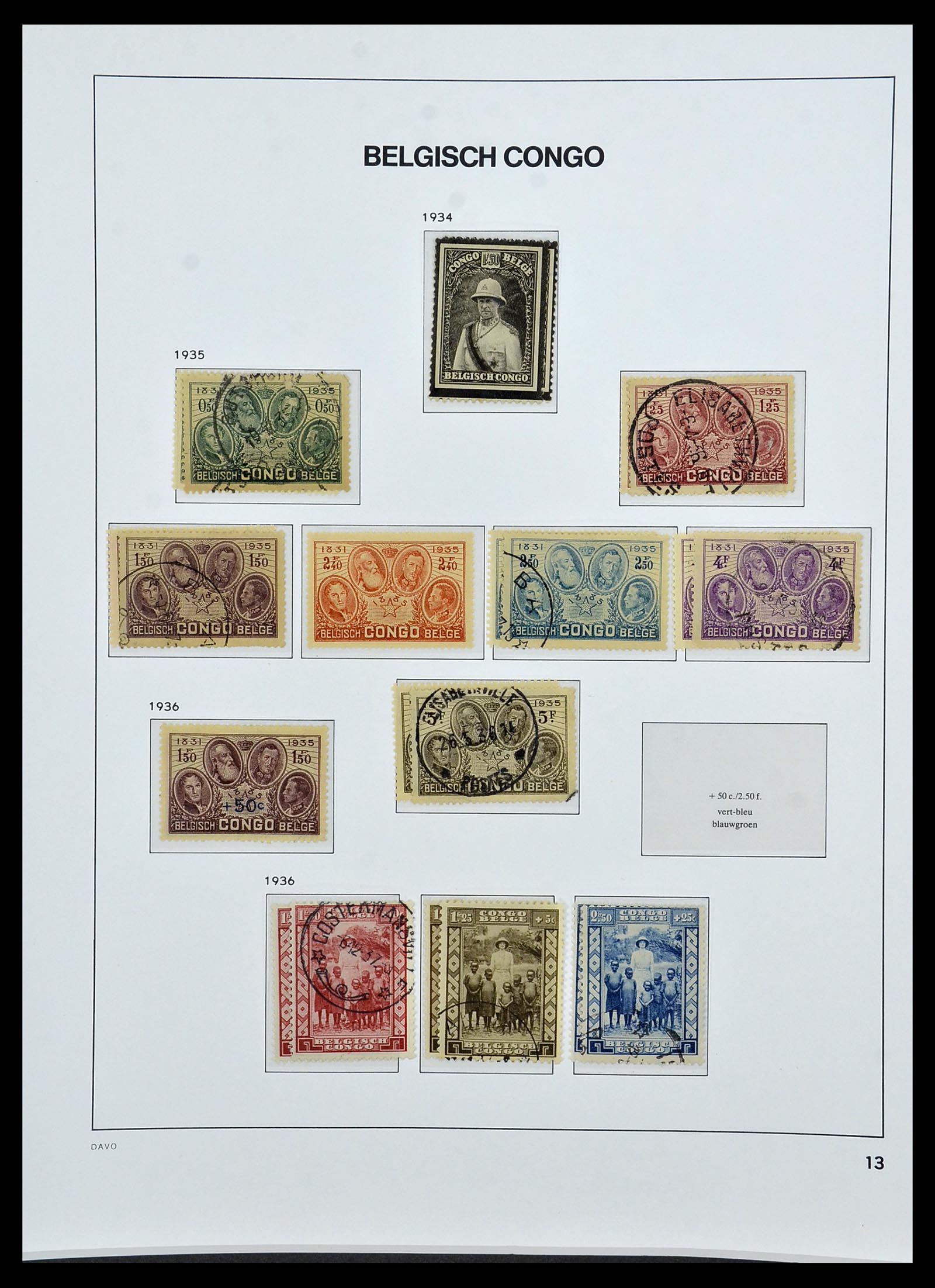 34522 013 - Postzegelverzameling 34522 Belgisch Congo 1886-1960.