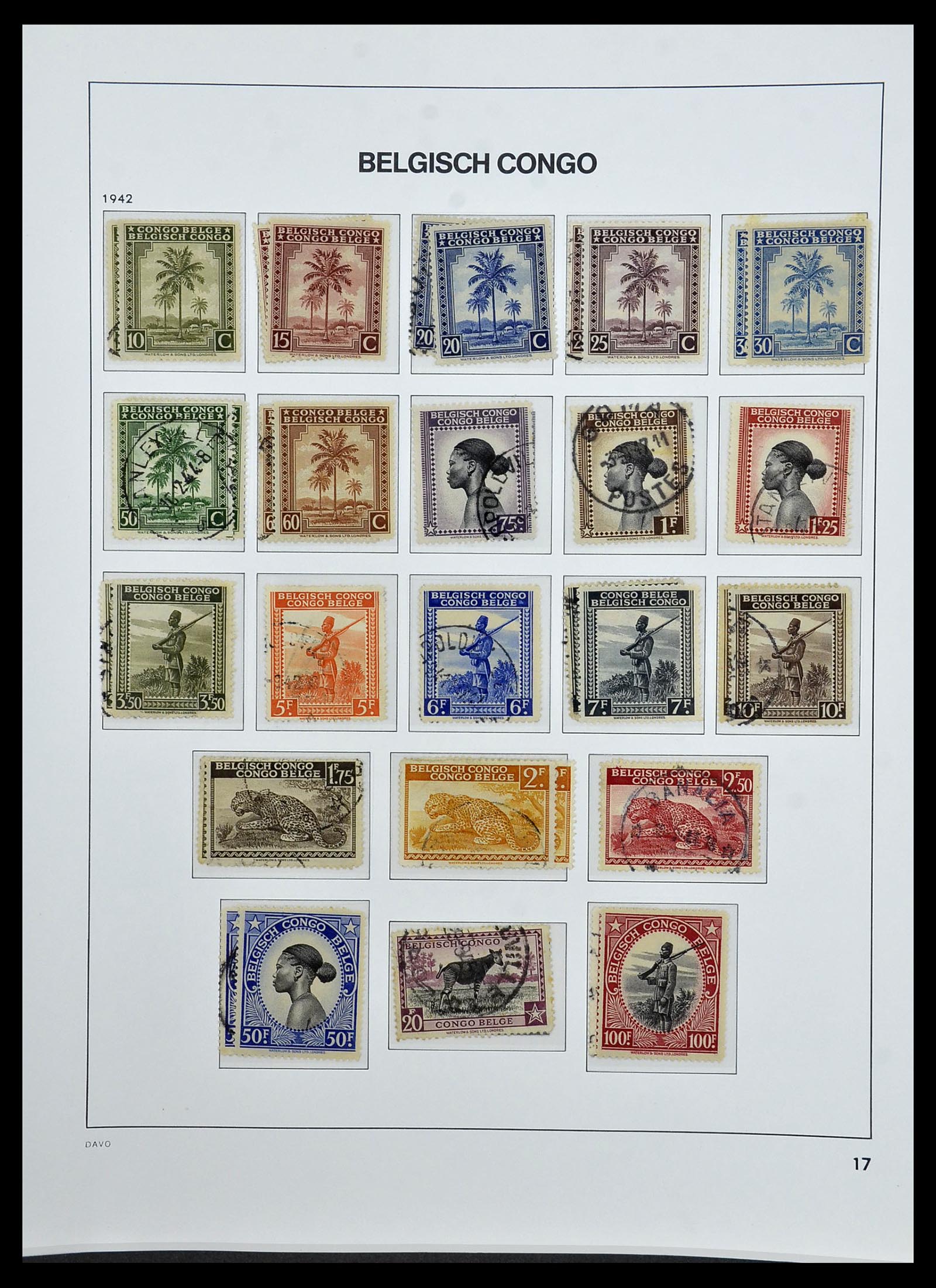 34522 017 - Postzegelverzameling 34522 Belgisch Congo 1886-1960.