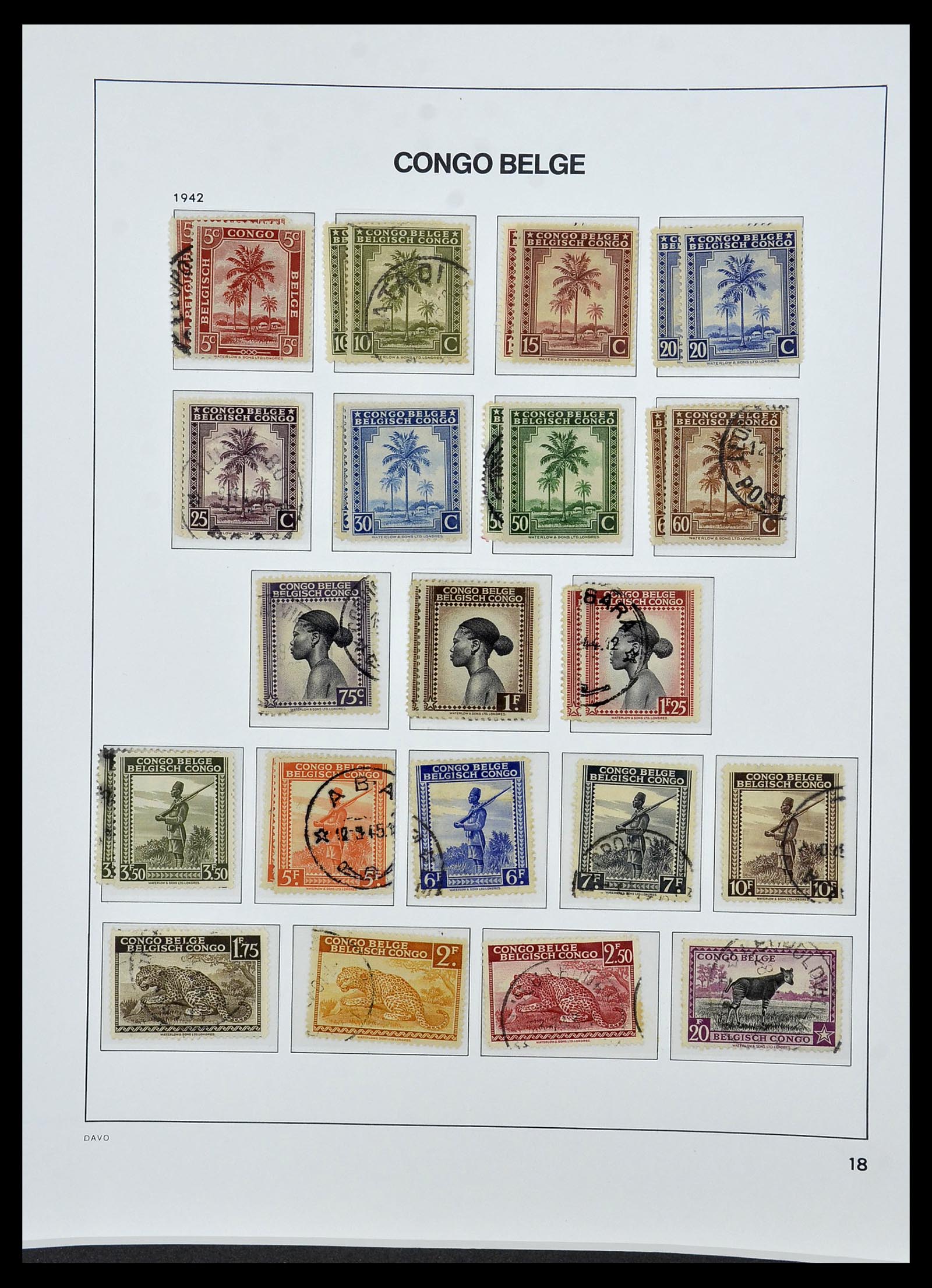 34522 018 - Postzegelverzameling 34522 Belgisch Congo 1886-1960.