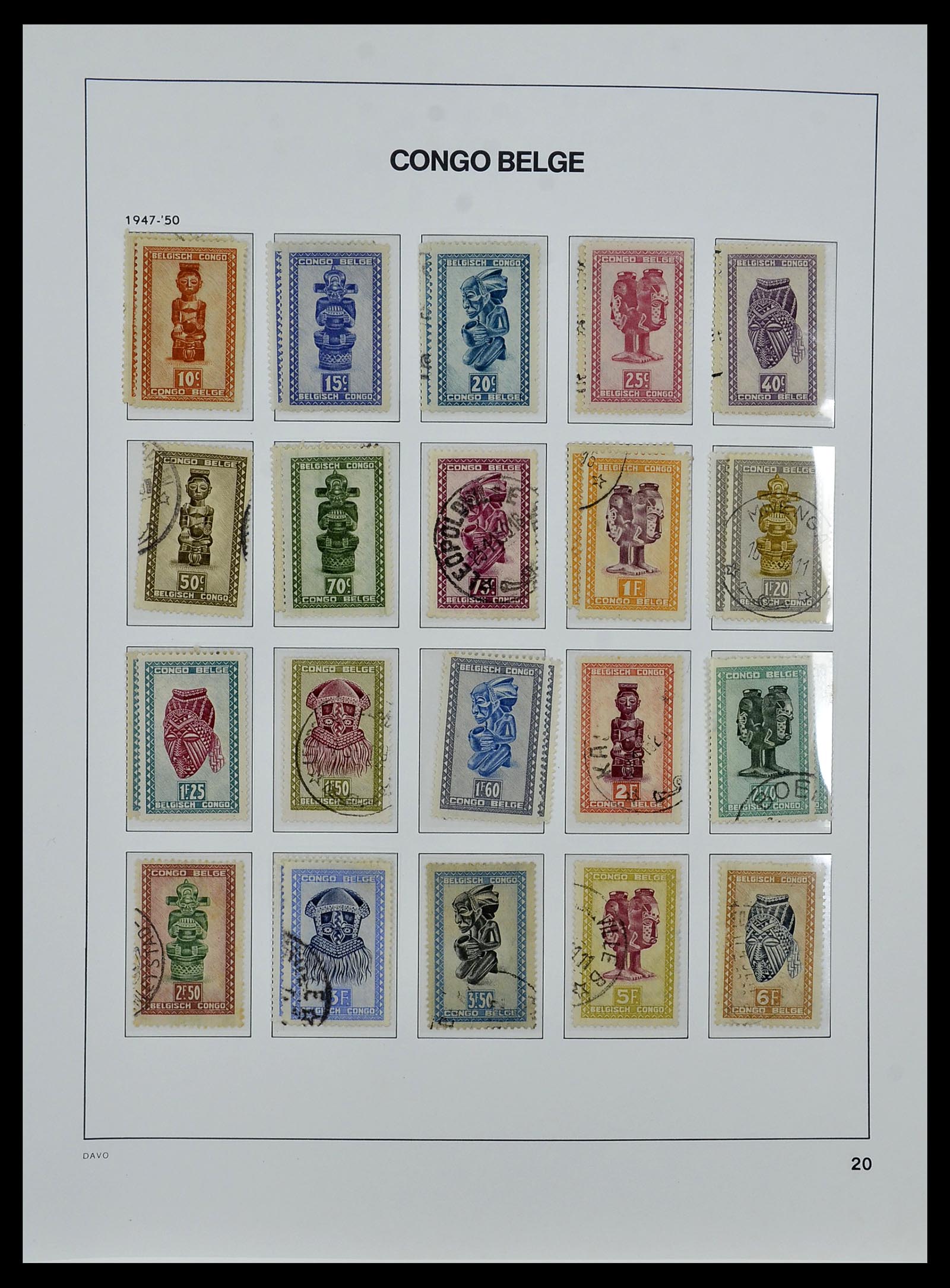 34522 020 - Postzegelverzameling 34522 Belgisch Congo 1886-1960.