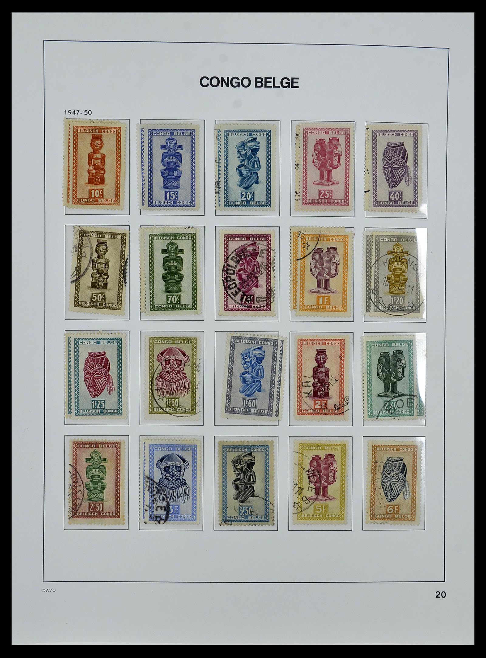 34522 020 - Postzegelverzameling 34522 Belgisch Congo 1886-1960.
