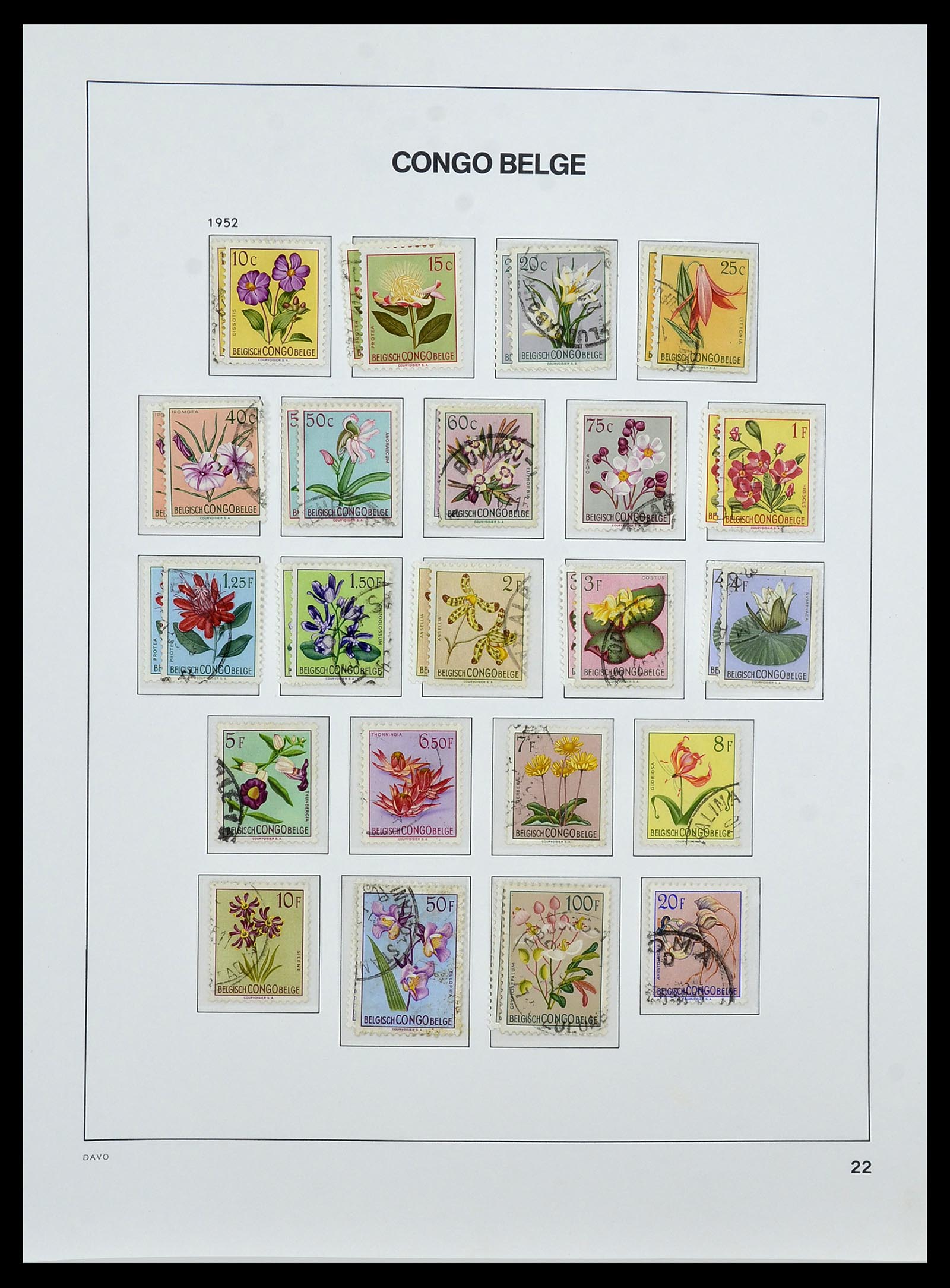 34522 022 - Postzegelverzameling 34522 Belgisch Congo 1886-1960.