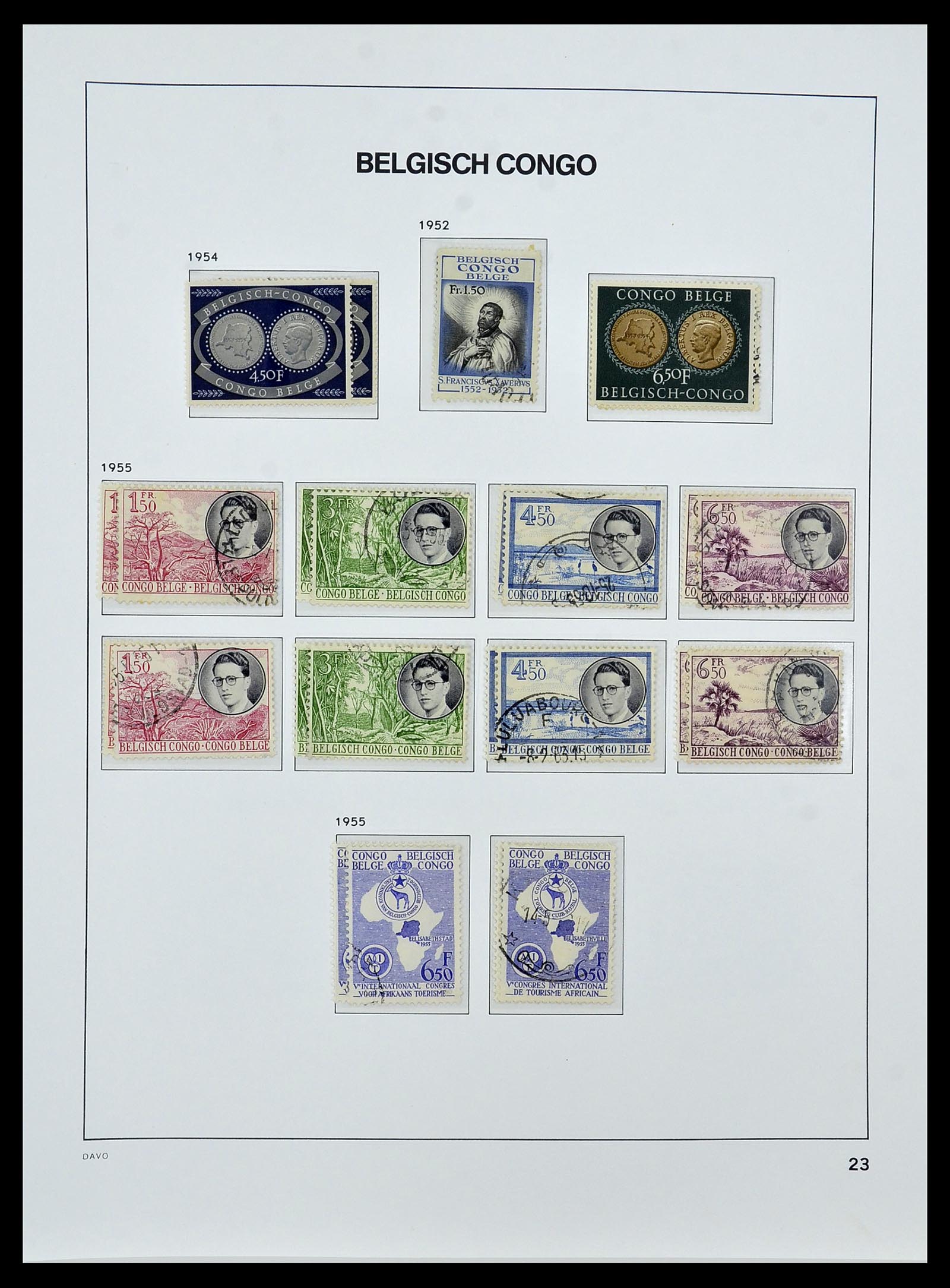 34522 023 - Postzegelverzameling 34522 Belgisch Congo 1886-1960.