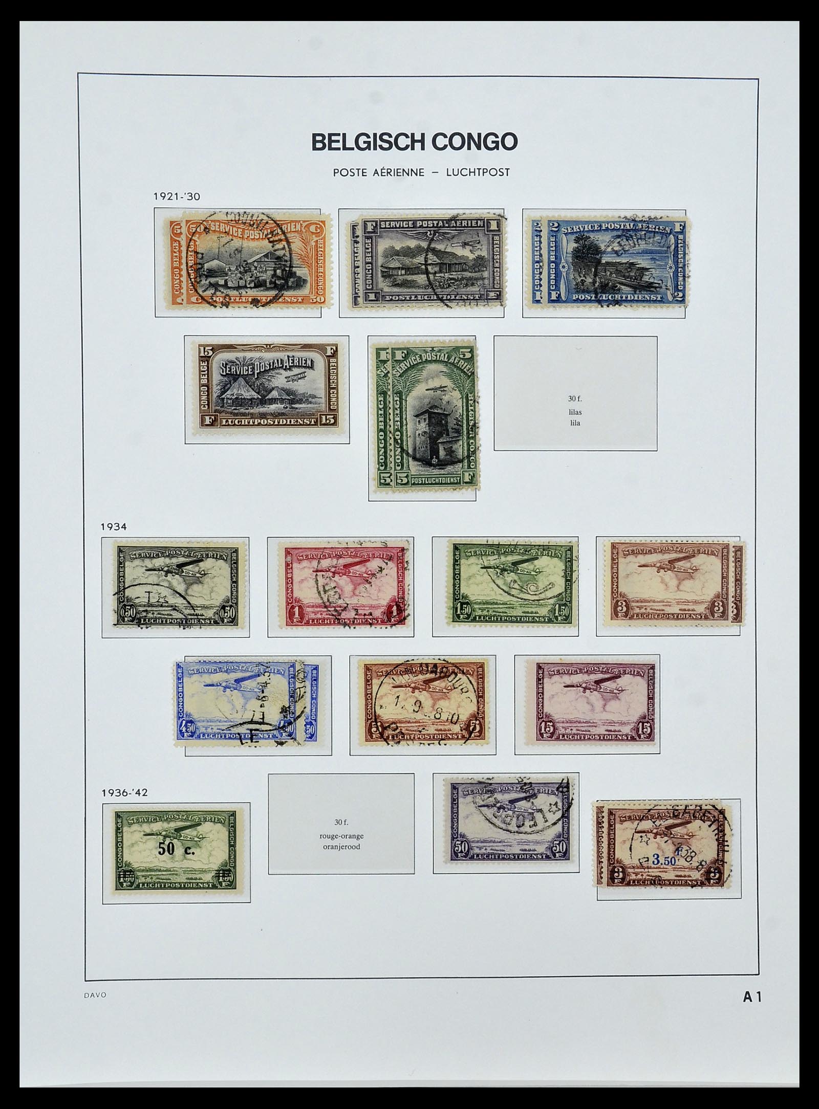34522 027 - Postzegelverzameling 34522 Belgisch Congo 1886-1960.
