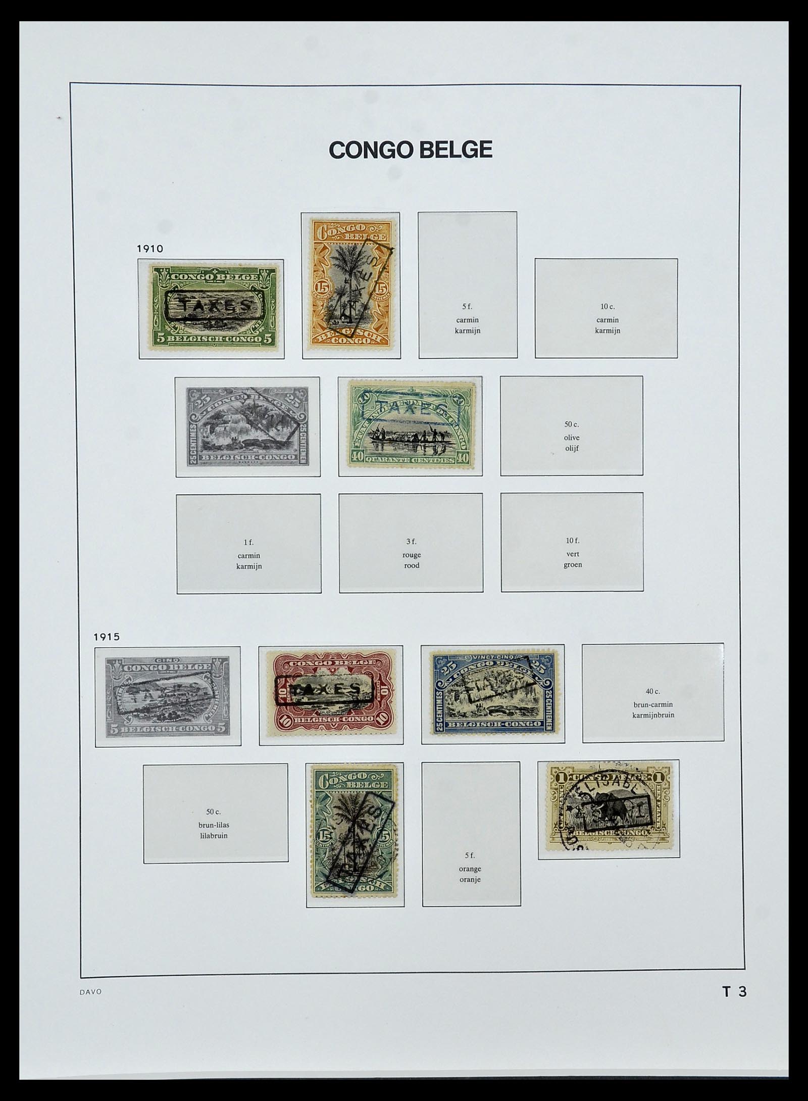 34522 030 - Postzegelverzameling 34522 Belgisch Congo 1886-1960.