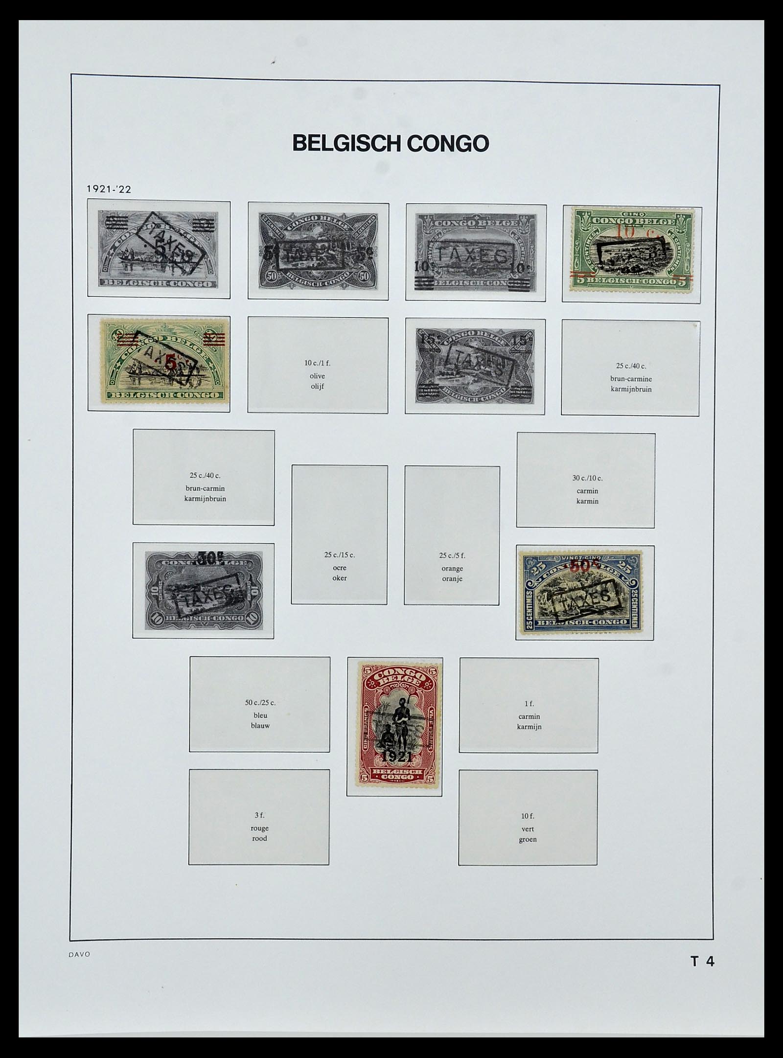 34522 031 - Postzegelverzameling 34522 Belgisch Congo 1886-1960.