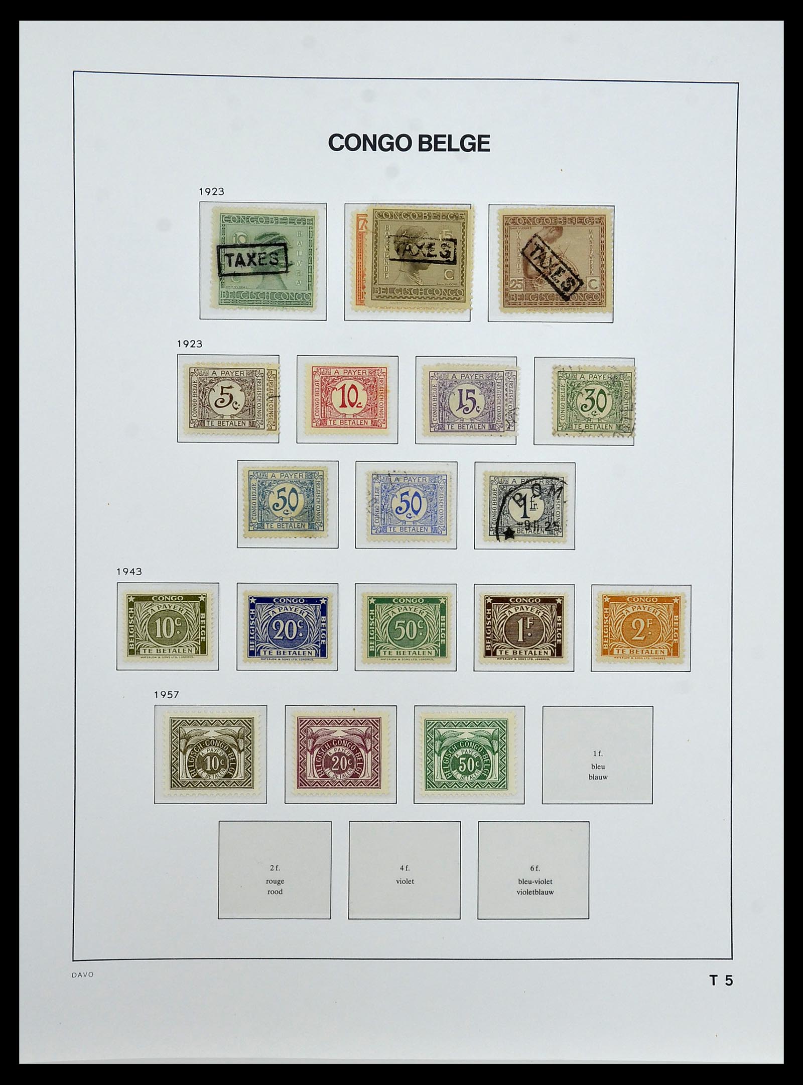34522 032 - Postzegelverzameling 34522 Belgisch Congo 1886-1960.
