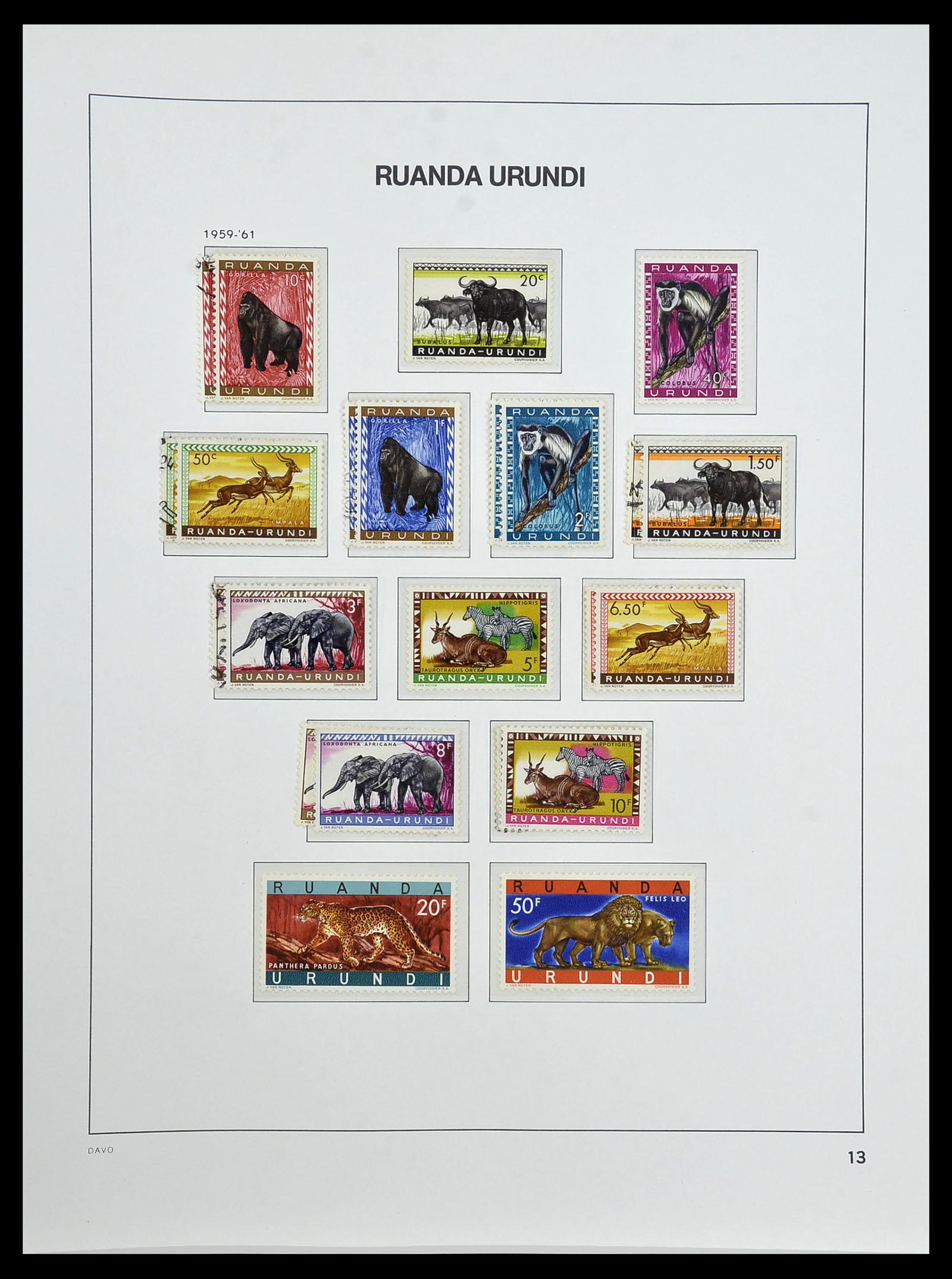 34522 043 - Postzegelverzameling 34522 Belgisch Congo 1886-1960.