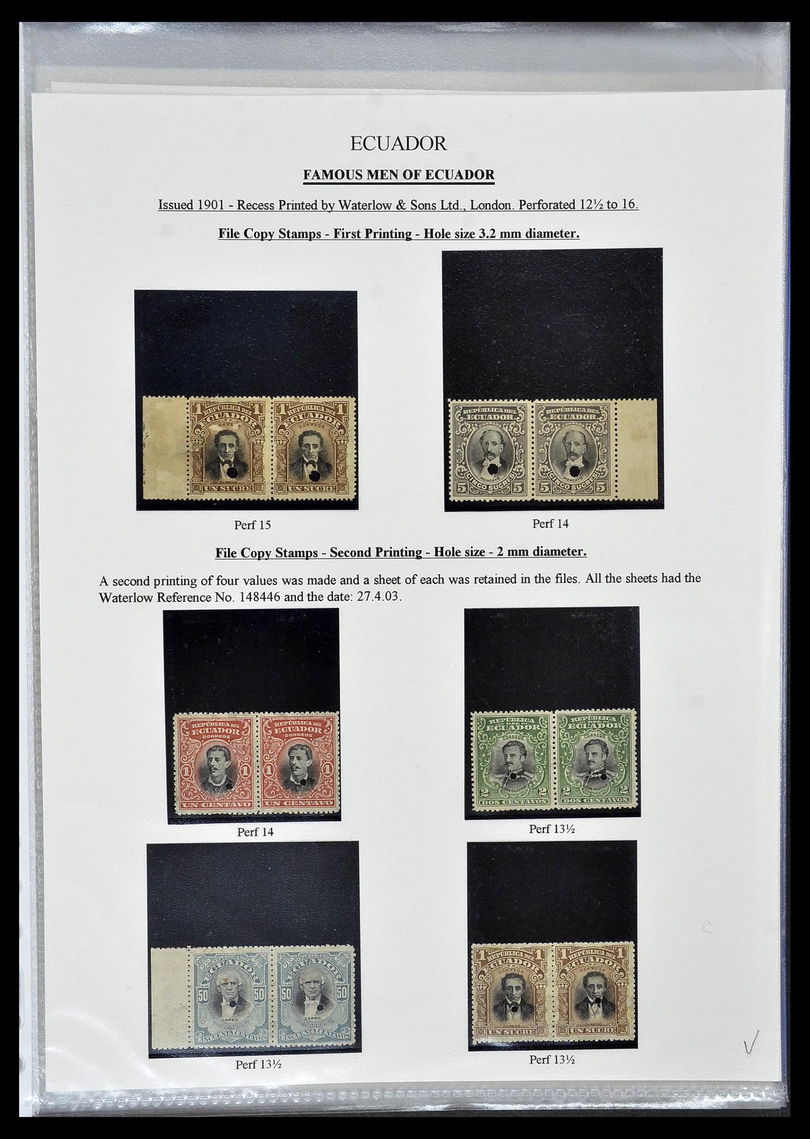 34523 010 - Postzegelverzameling 34523 Ecuador 1899-1952.