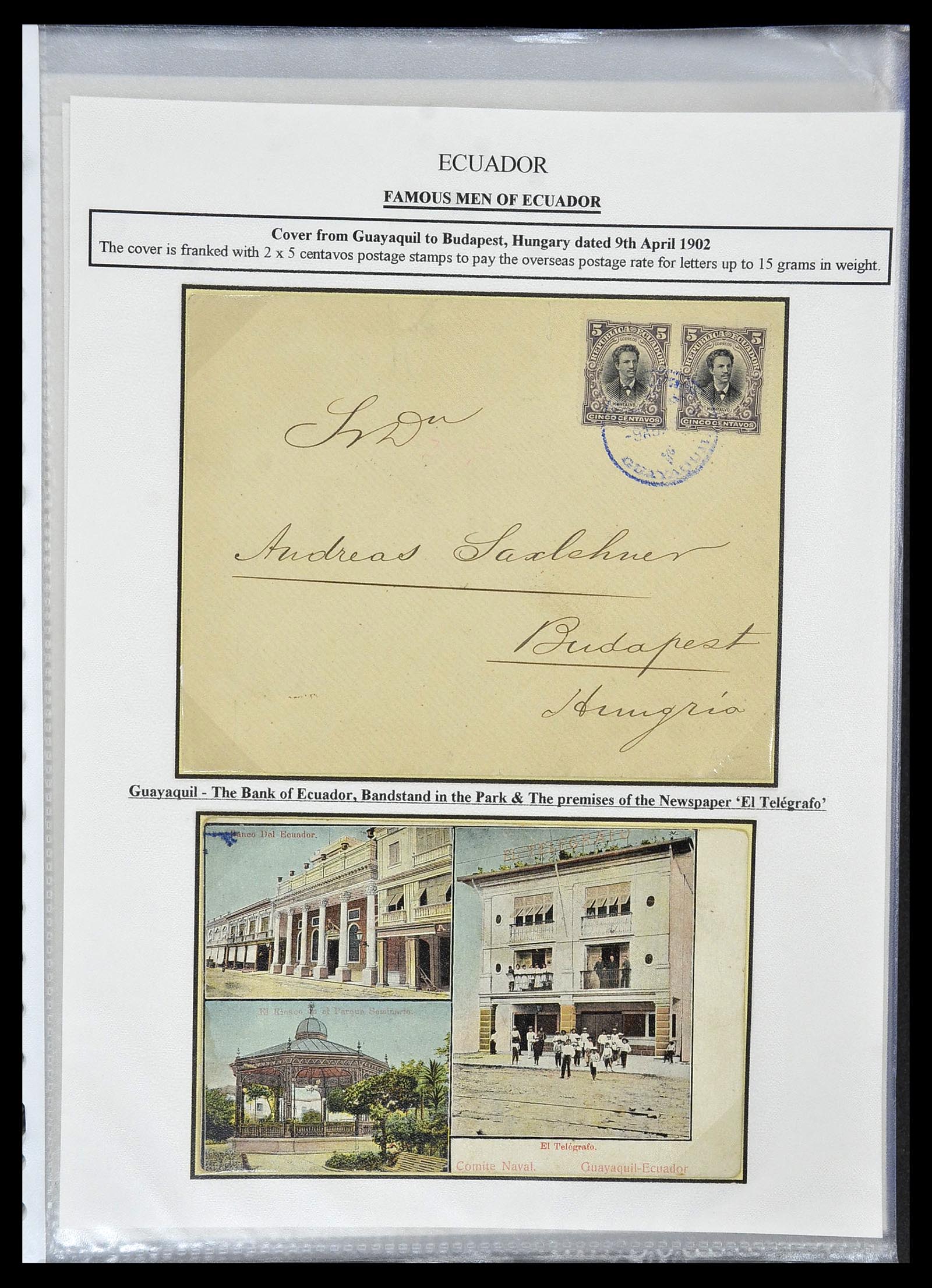 34523 011 - Postzegelverzameling 34523 Ecuador 1899-1952.