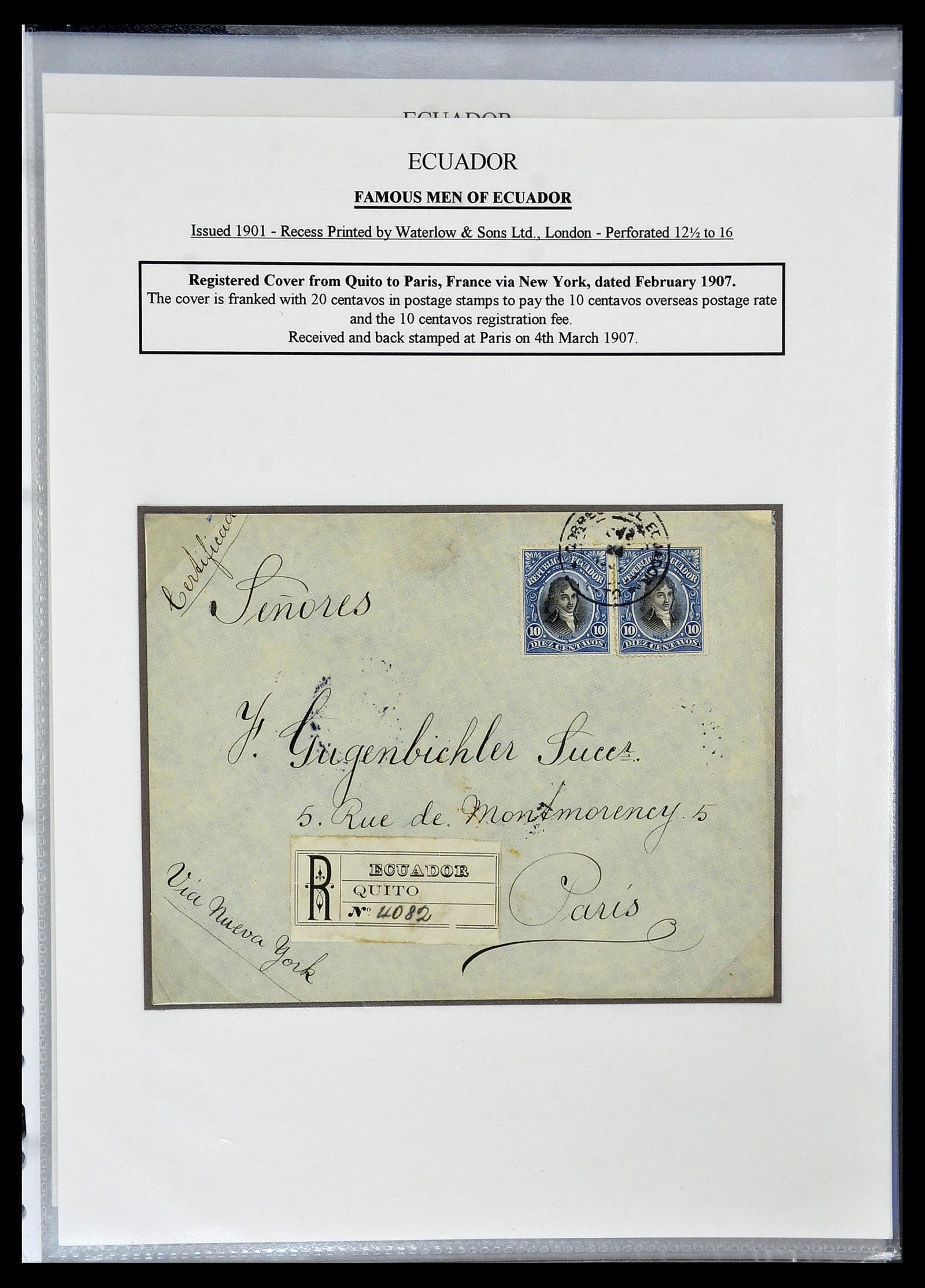 34523 013 - Postzegelverzameling 34523 Ecuador 1899-1952.
